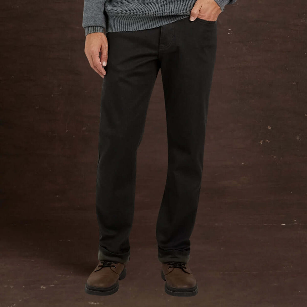 Weatherproof Vintage Fleece Lined Mens Jeans - Regular Fit Mens Fleece Lined Jeans