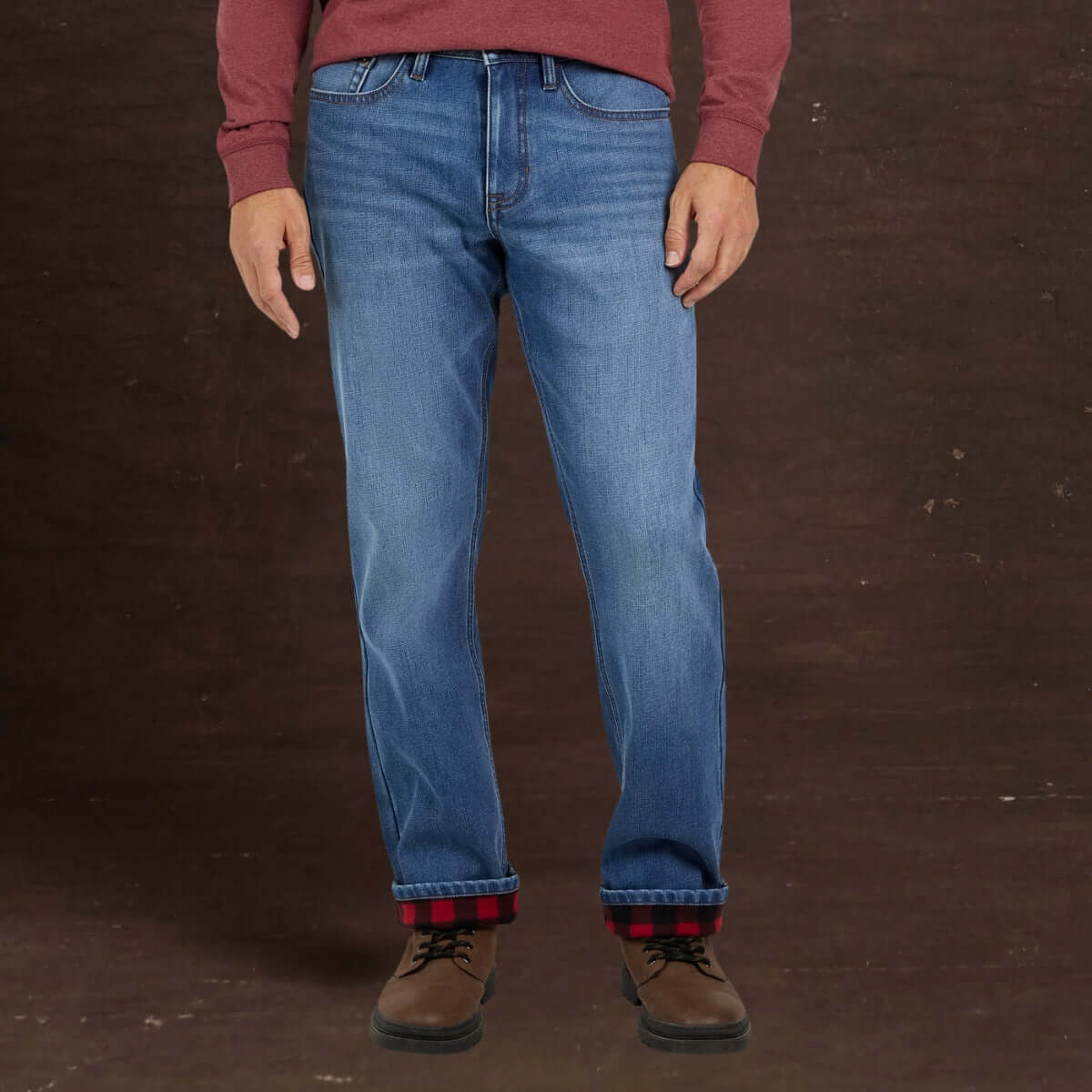 Regular Fit Fleece Lined Jeans Mistique Wash