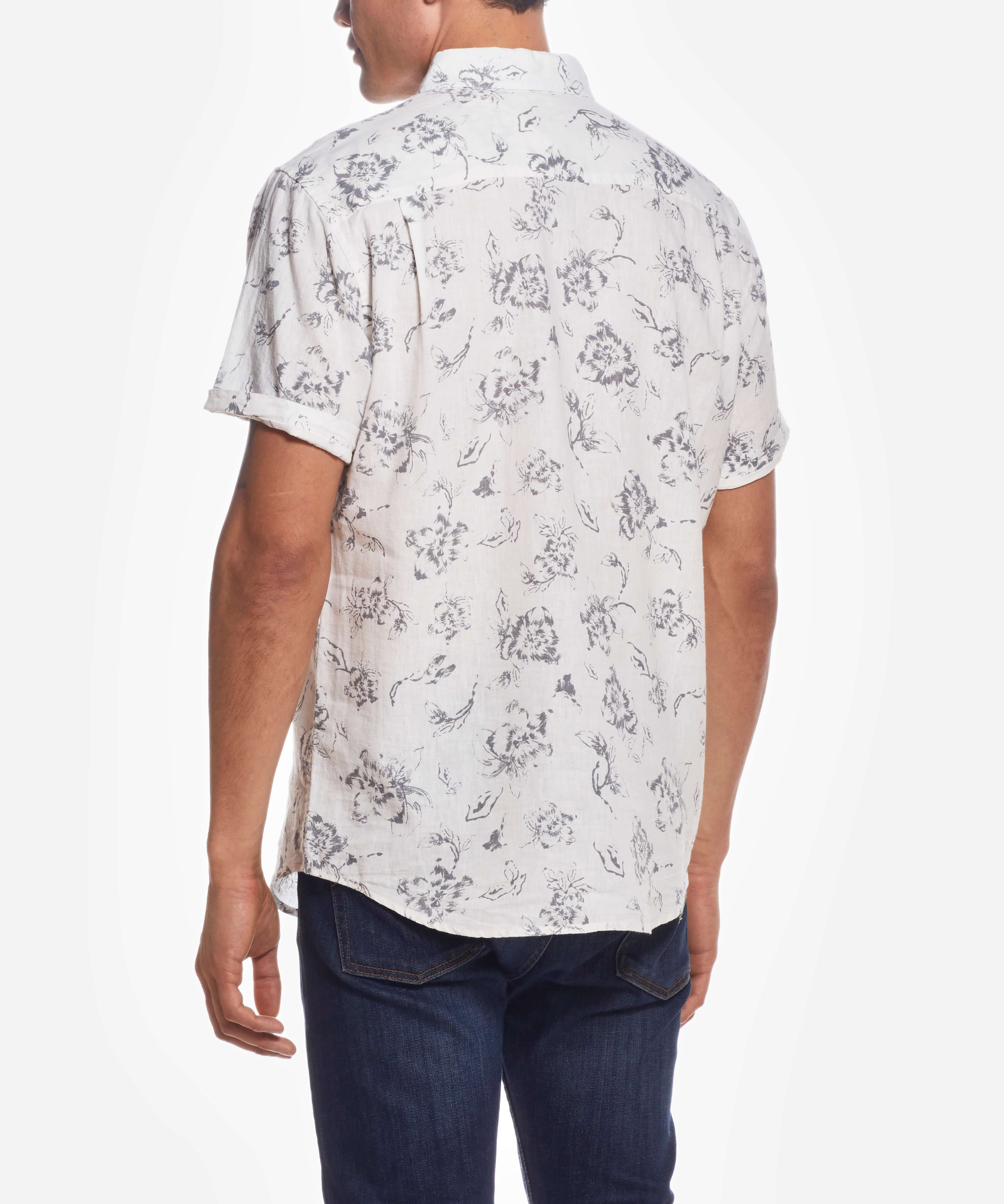 short-sleeve-linen-cotton-floral-print-grey-shirt-back-view.jpg
