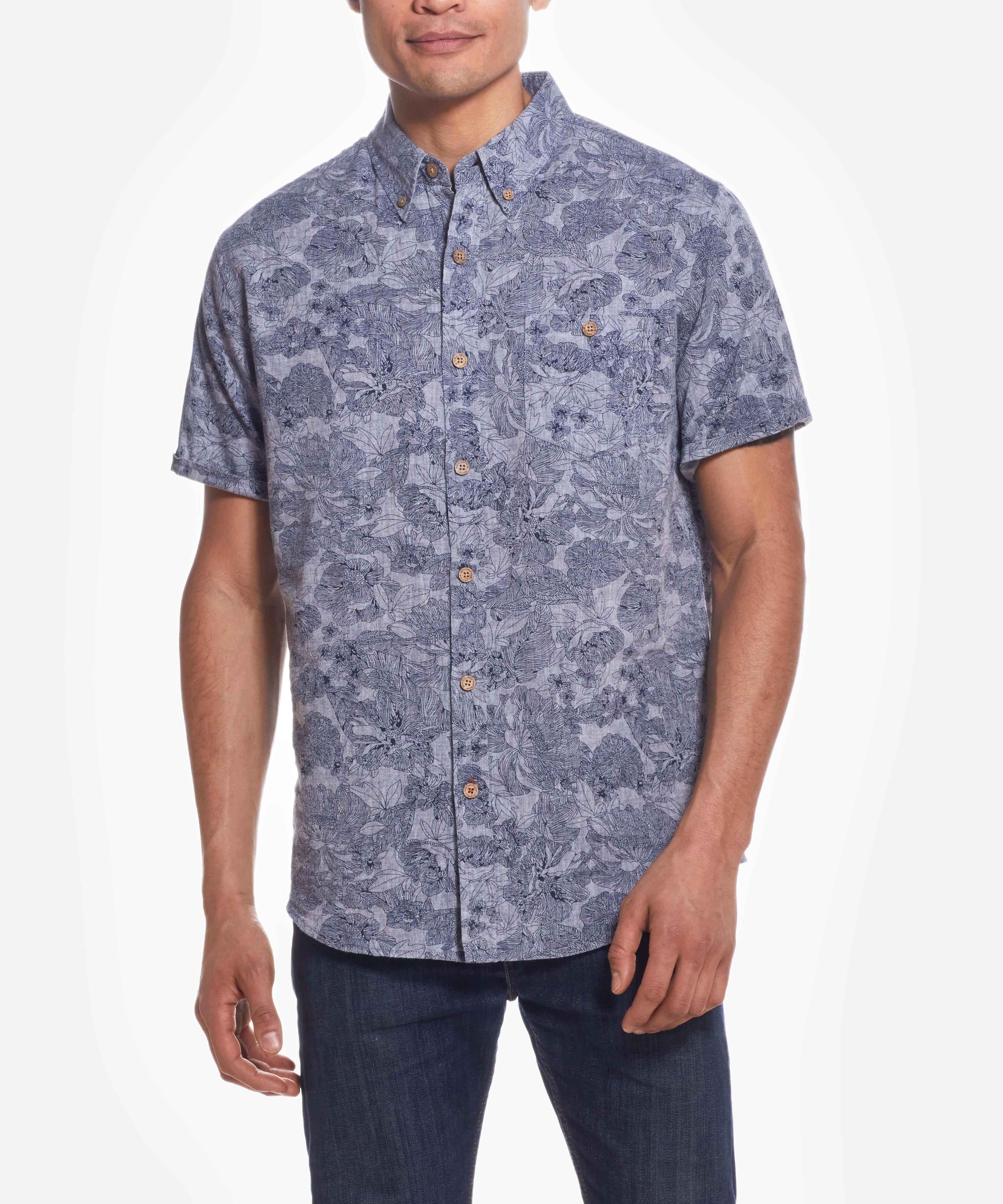 short-sleeve-linen-cotton-floral-print-shirt-bering-sea-casual-dressy-button-down-collar.jpg