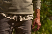 Relaxed fit short sleeve linen cotton shirt with abstract print, ideal for warm weather comfort and style.
