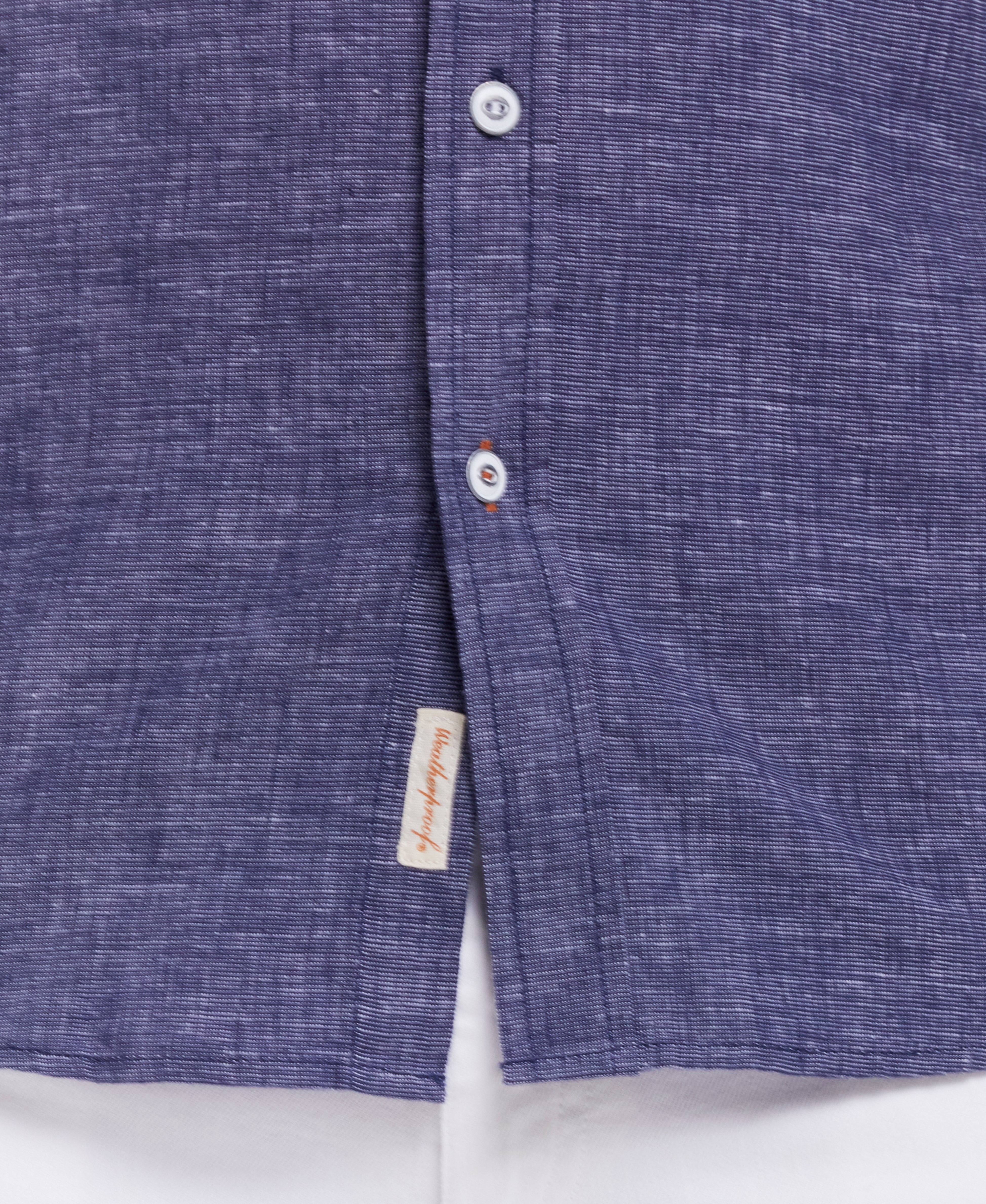 Short Sleeve Solid Linen Cotton In Naval Academy