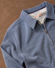 Pebble Fleece Quarter Zip in Insignia Blue