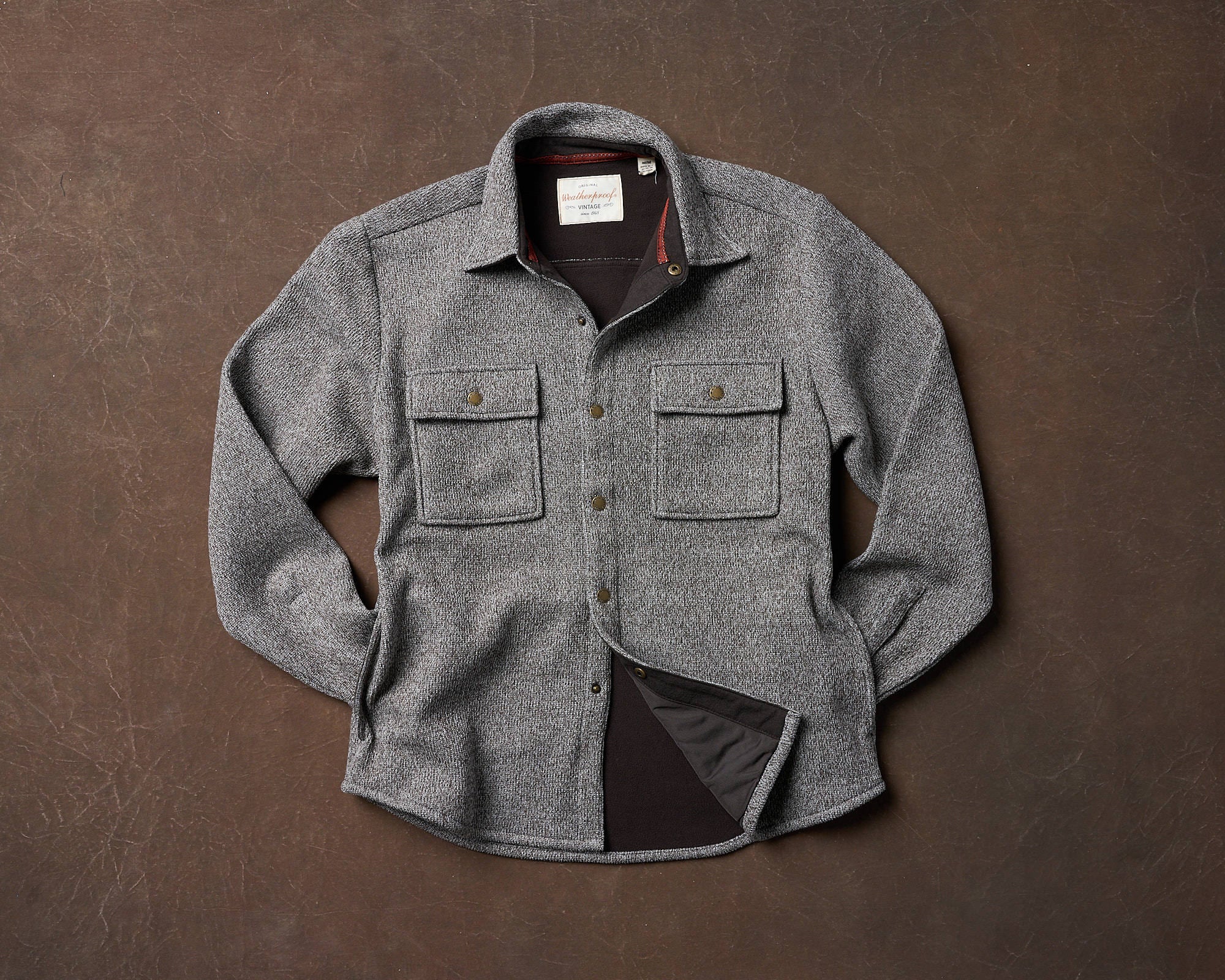 Knit Shirt Jacket in Chocolate Torte