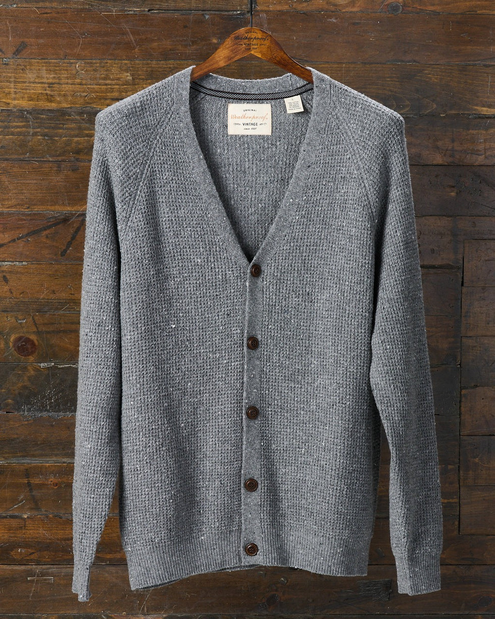 Waffle Cardigan in Grey – Weatherproof® Vintage