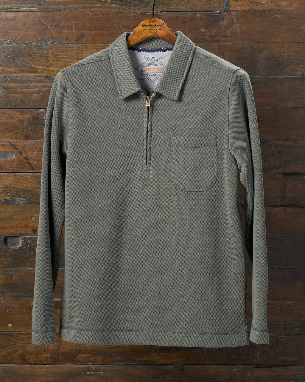 Pebble Fleece Quarter Zip in Kambaba Olive