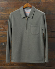 Pebble Fleece Quarter Zip in Kambaba Olive