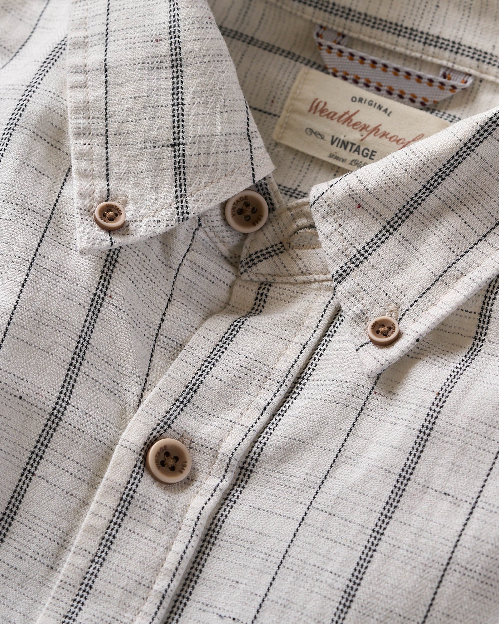 Long Sleeve Textured Shirt in Ecru