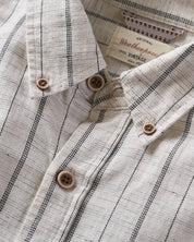 Long Sleeve Textured Shirt in Ecru