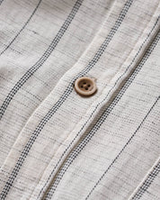 Long Sleeve Textured Shirt in Ecru