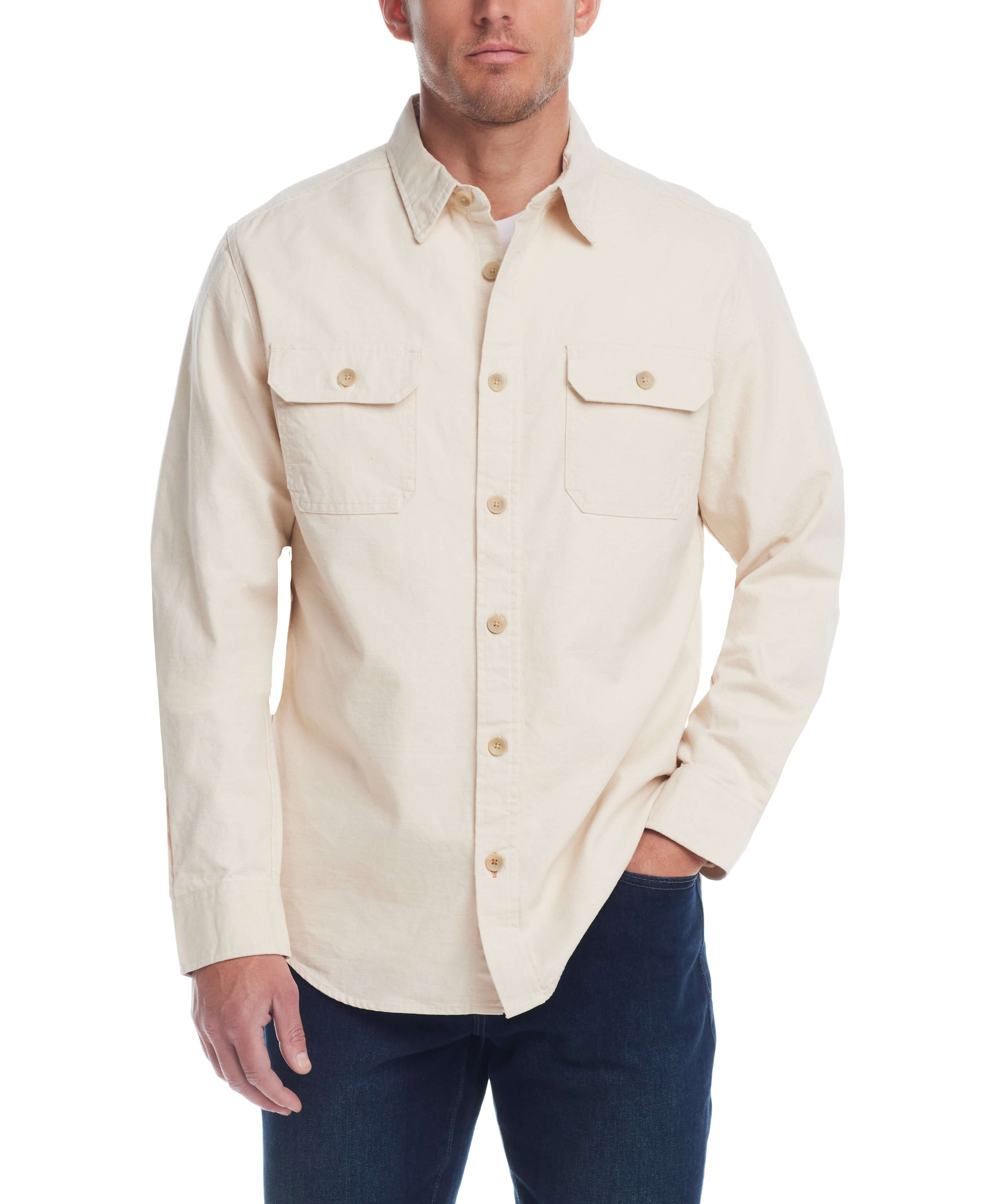 slub-canvas-work-shirt-oatmeal-mens-two-pocket-button-front-casual-shirt-100-percent-cotton.jpg