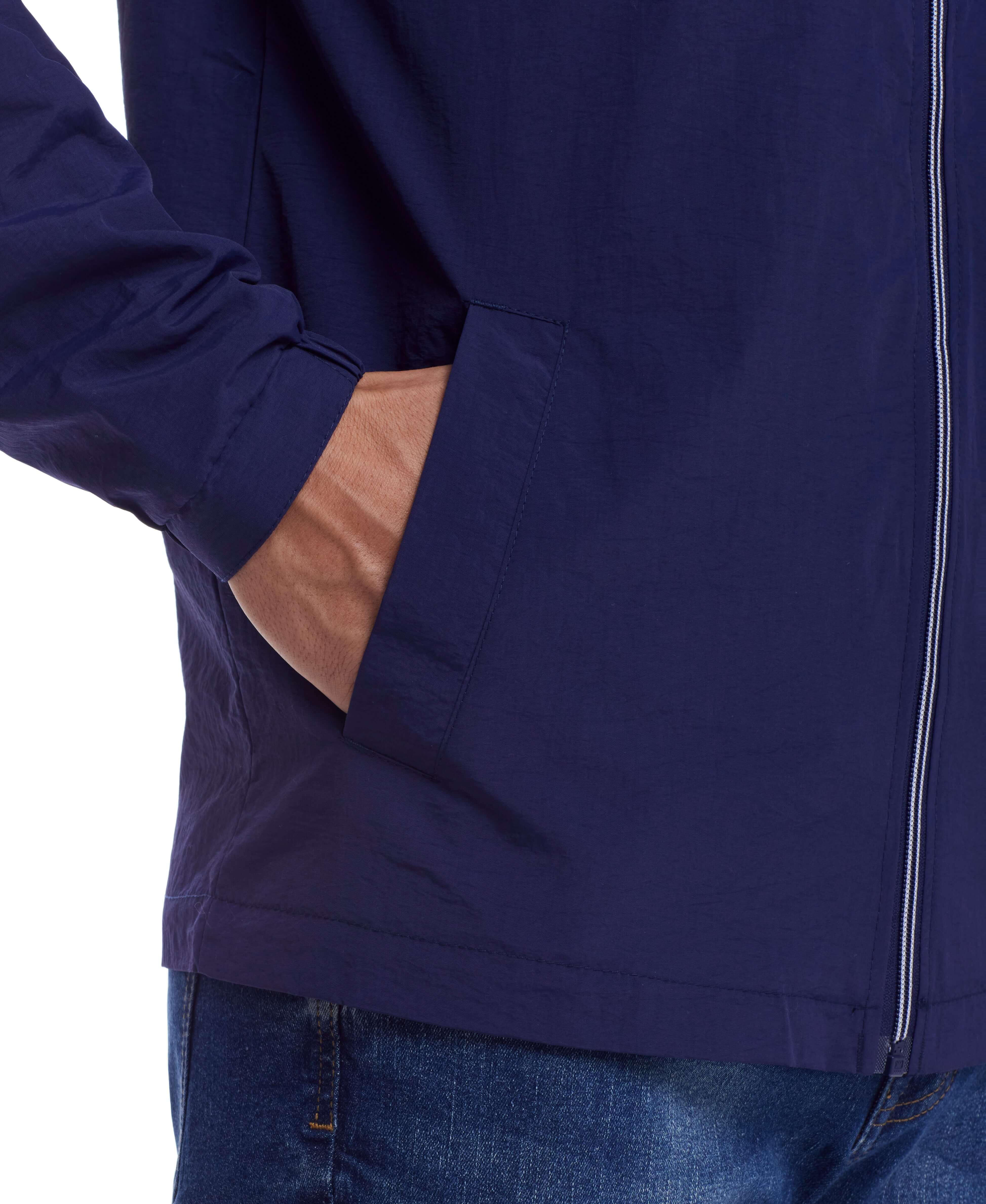 Solid Nylon Jacket in Navy - Coastal Style – Weatherproof® Vintage