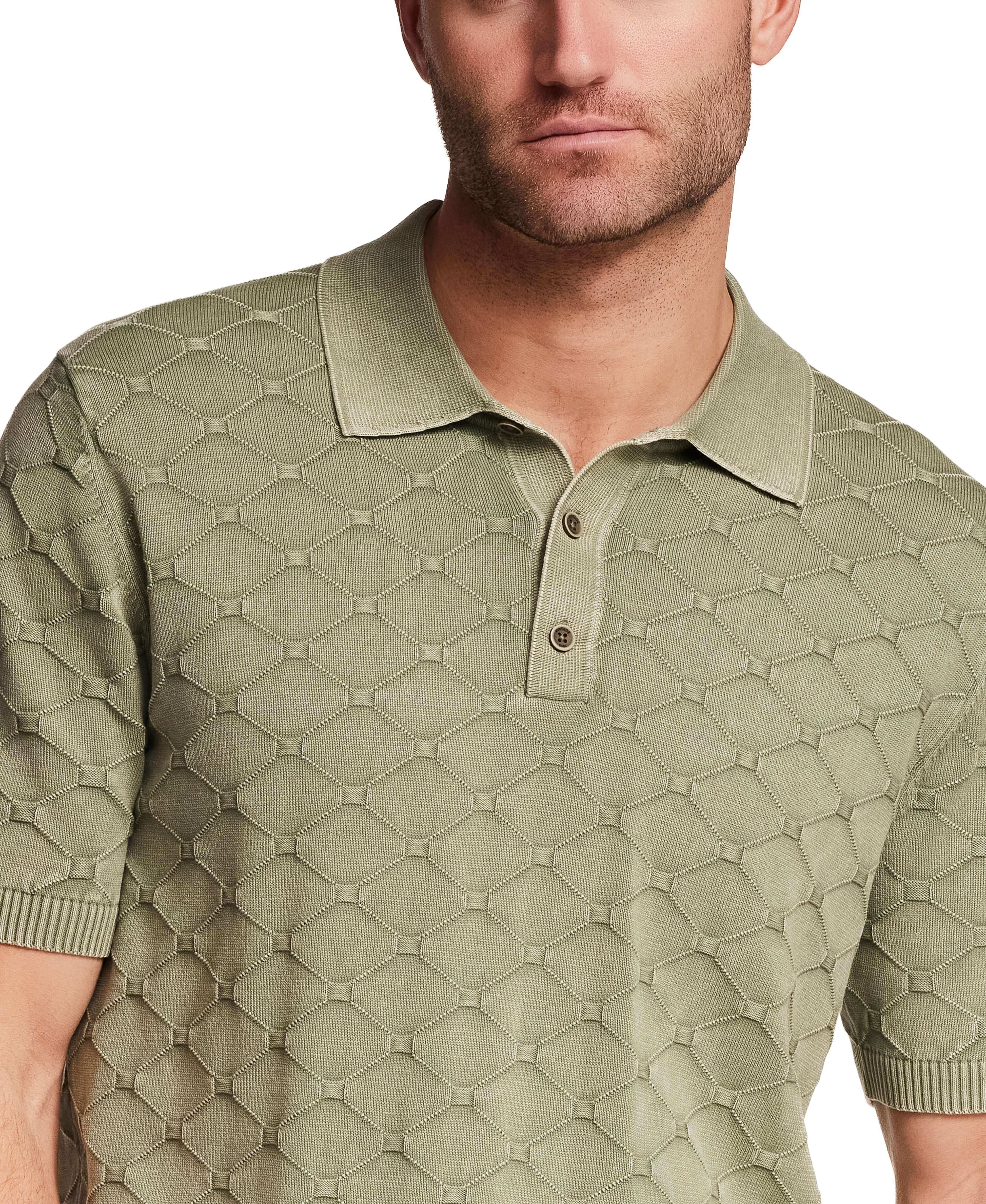 Stonewash Diamond Sweater Polo in Sea Grass | Weatherproof® Vintage