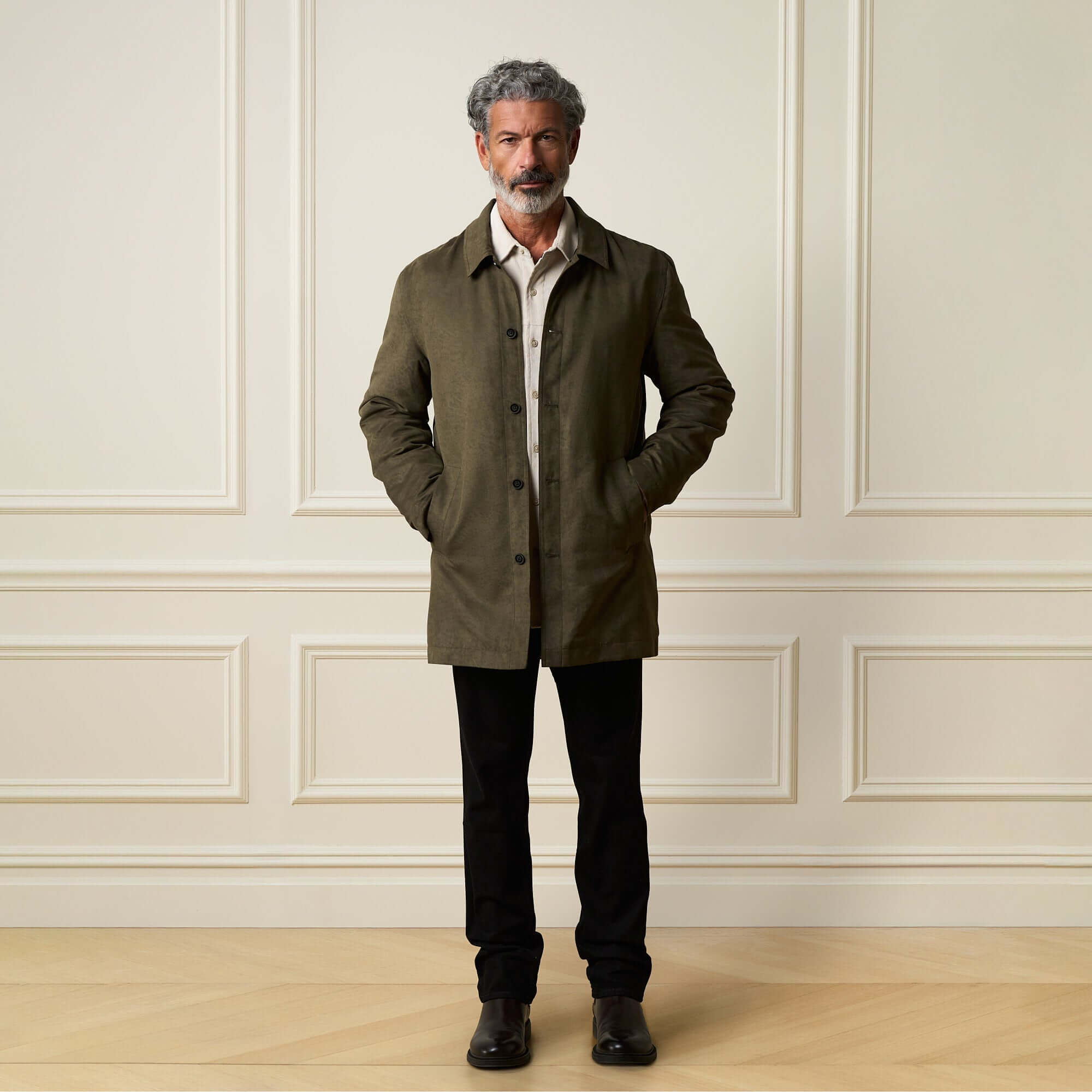 Vintage & Black Men's Button Front Long Sleeve Jacket - Brown - XL Vintage & Black Men's Button Front Long Sleeve Jacket - Brown - XL