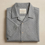 Jacquard Resort Shirt in Navy Diamond