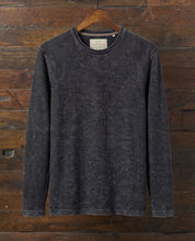 Twill Stonewash Sweater in Jet Black