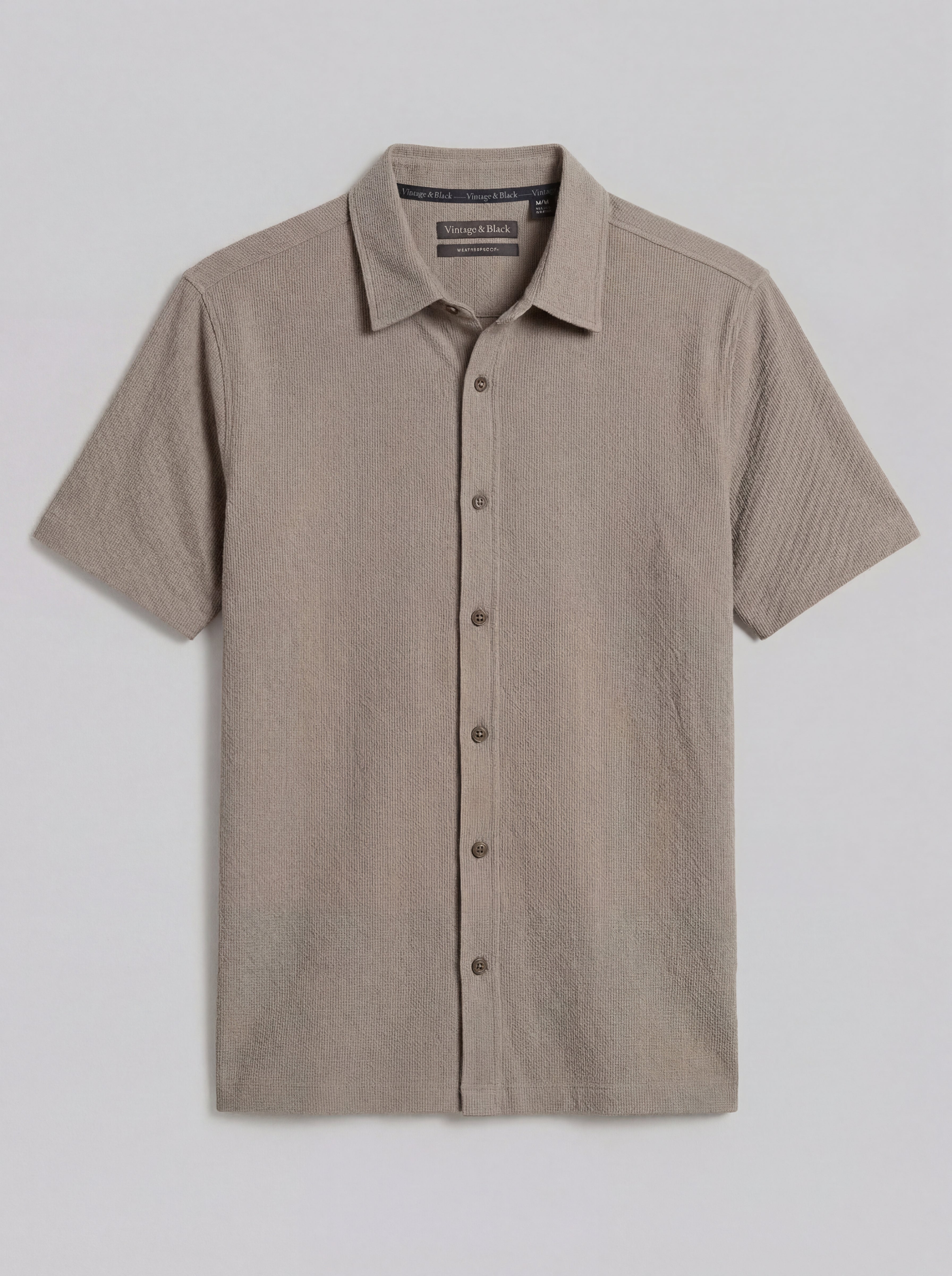 Mini Seersucker Shirt in Khaki