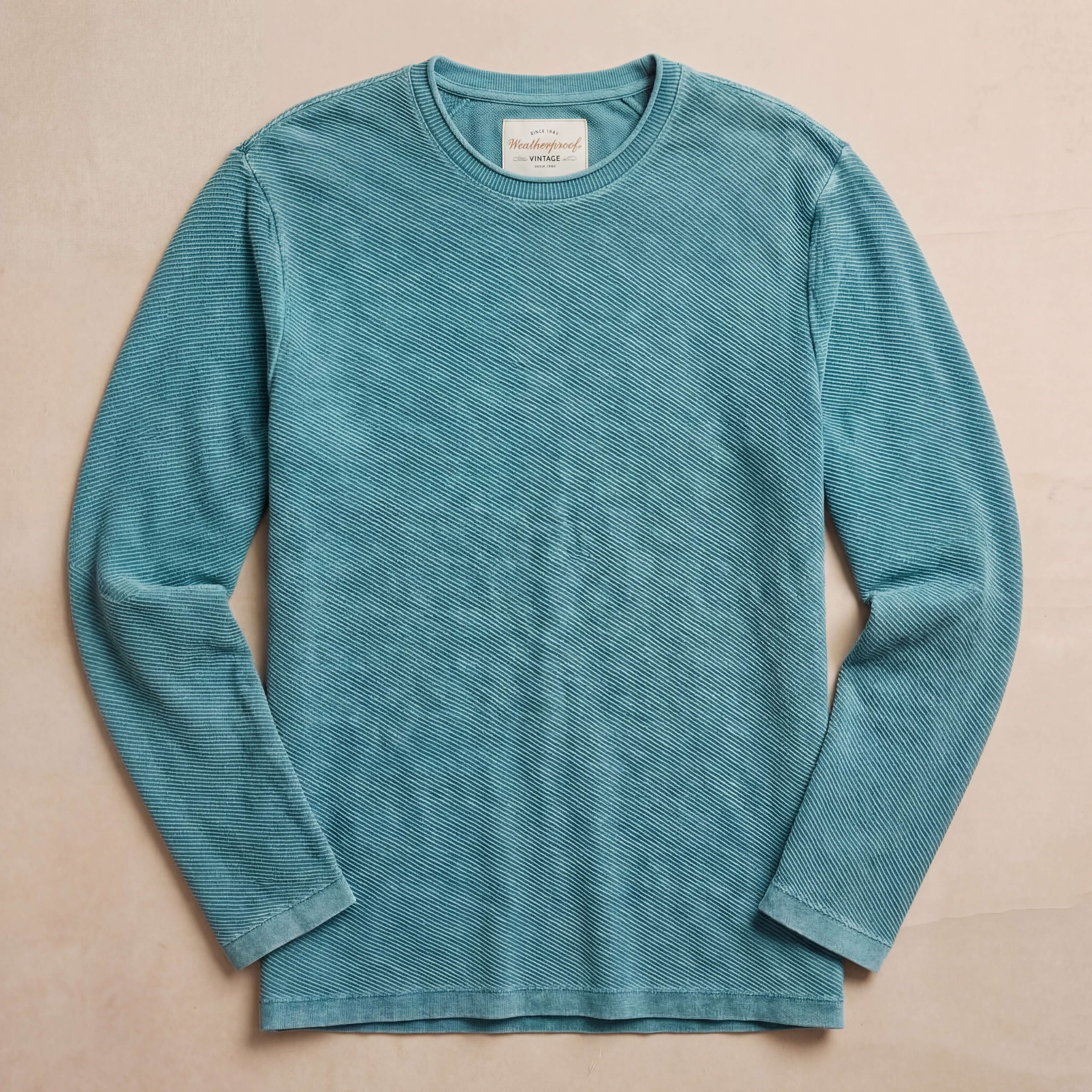 Twill Stonewash Sweater in Adriatic Blue, a soft and airy knit, perfect for transitional wear.