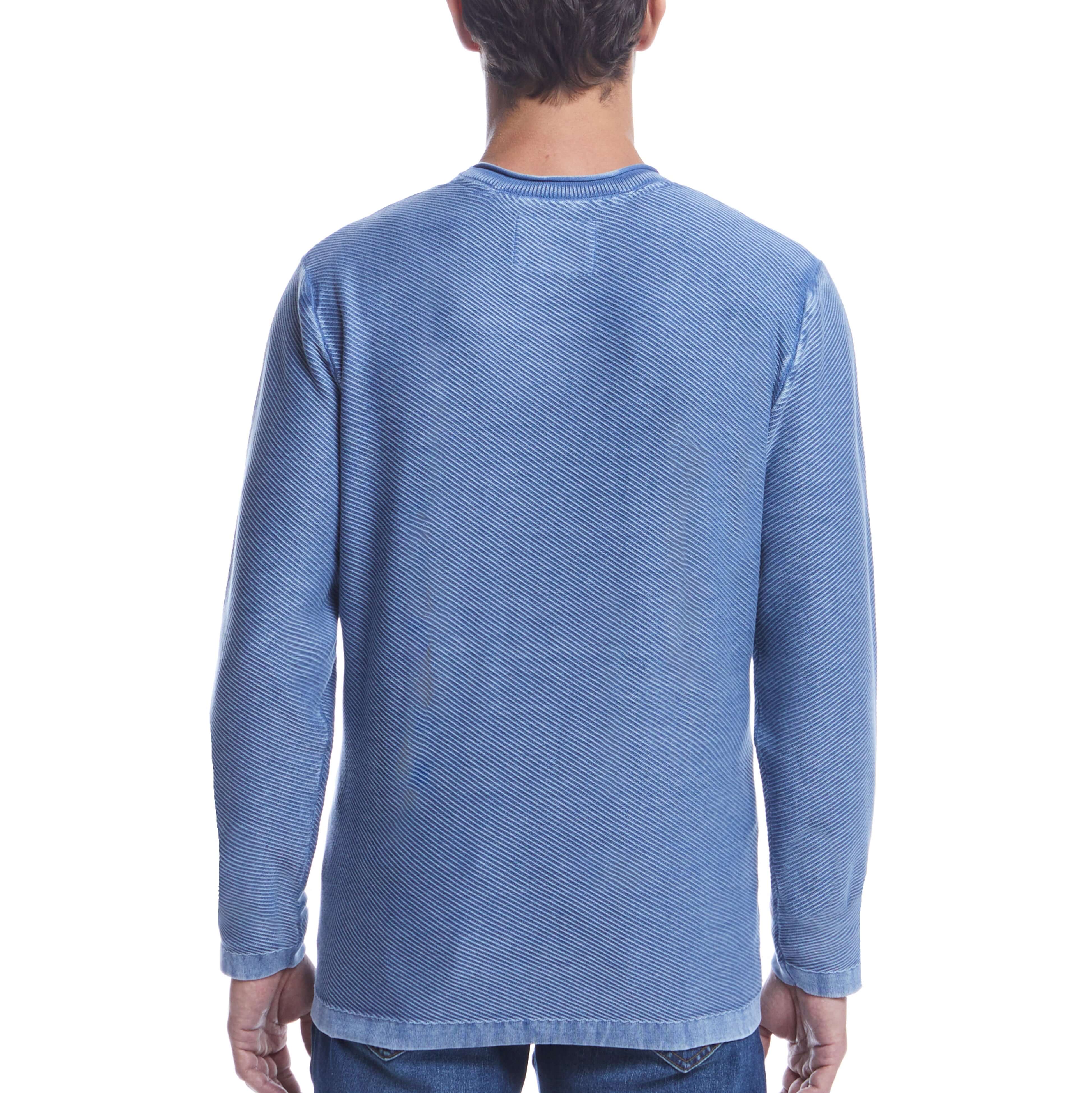 STONE  Blueセーター Twill Stonewash Sweater in Blue Mirage | Classic Comfort