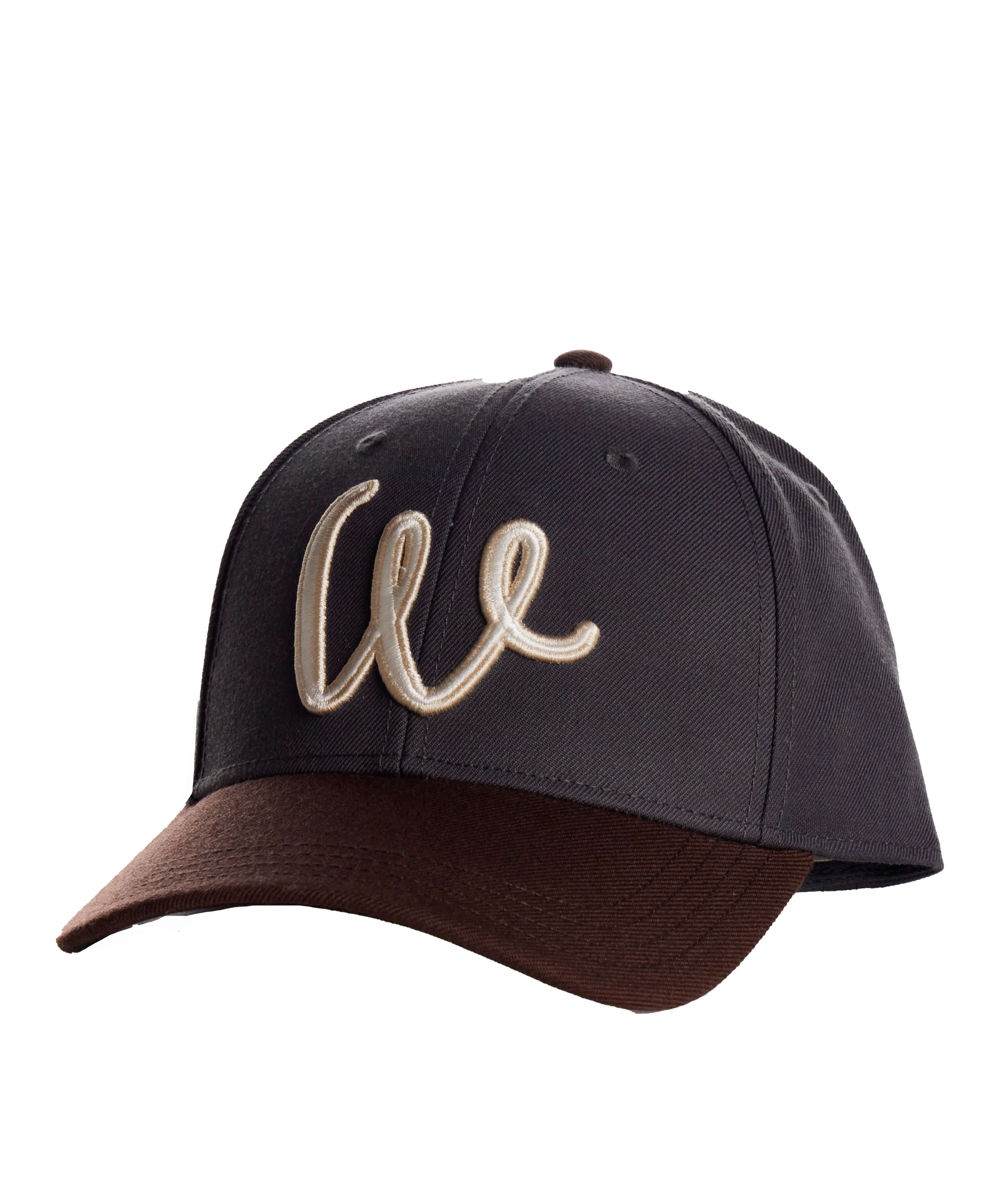 Two Tone Wool Hat in Dark Grey and Brown, featuring a premium wool blend and adjustable strap for a stylish winter look.