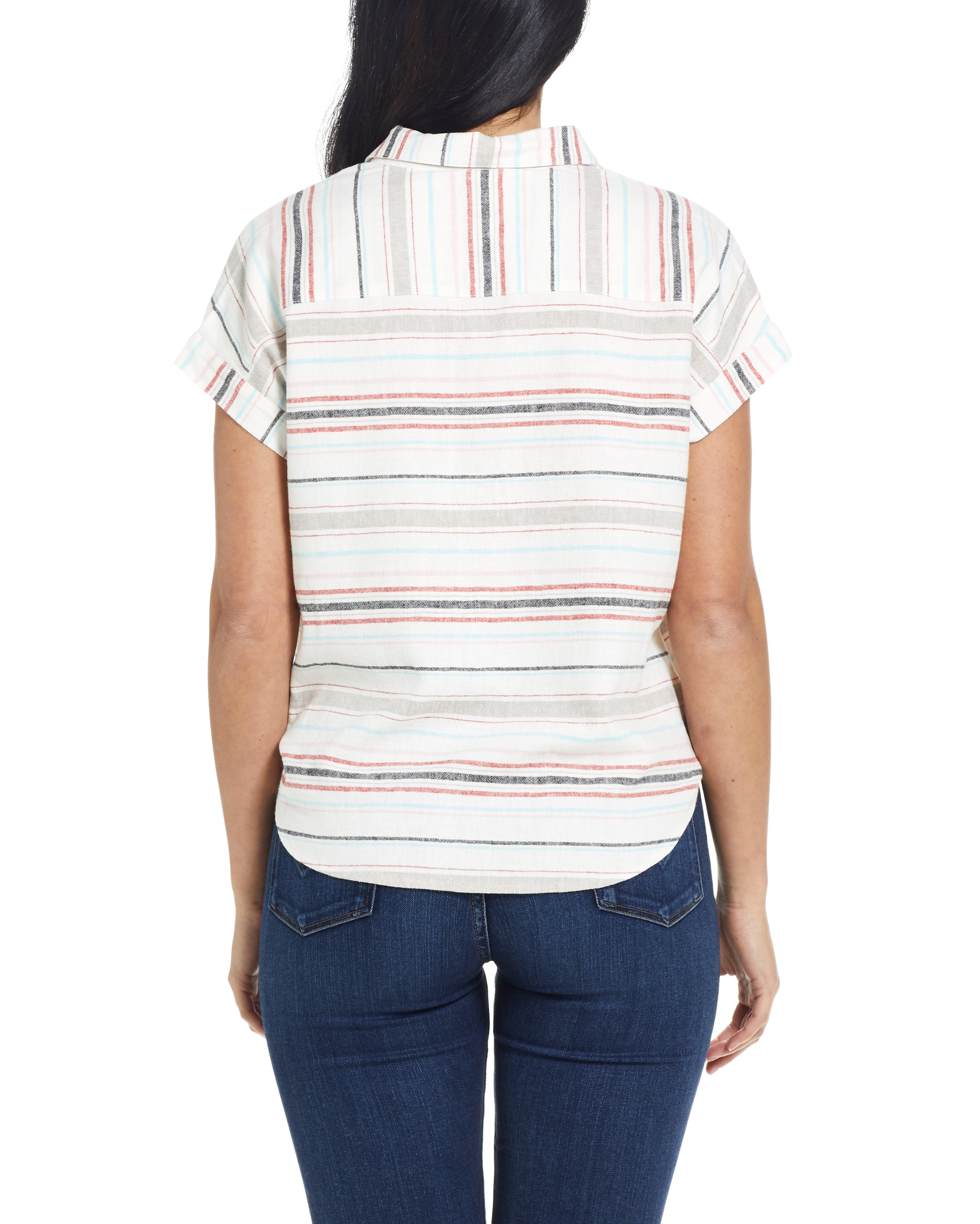 Tie Front Linen shirt in Rio Red