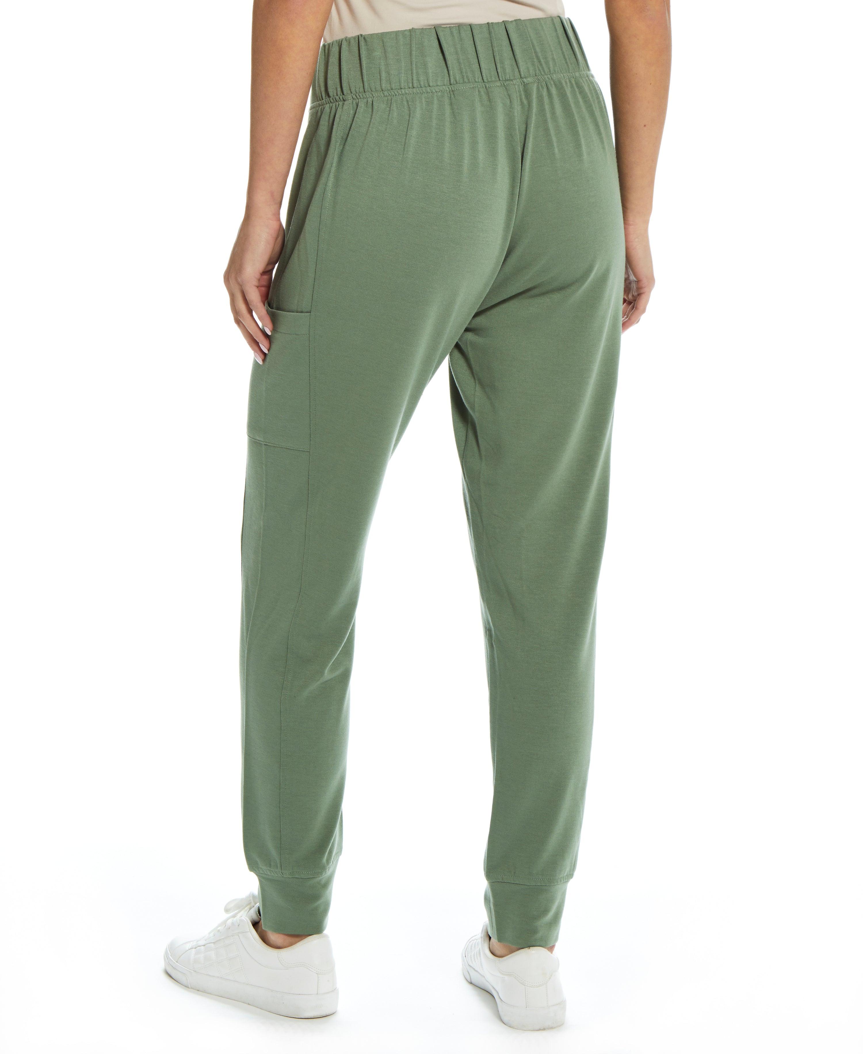 WOMEN'S BELTED TERRY PANT IN Sea Spray