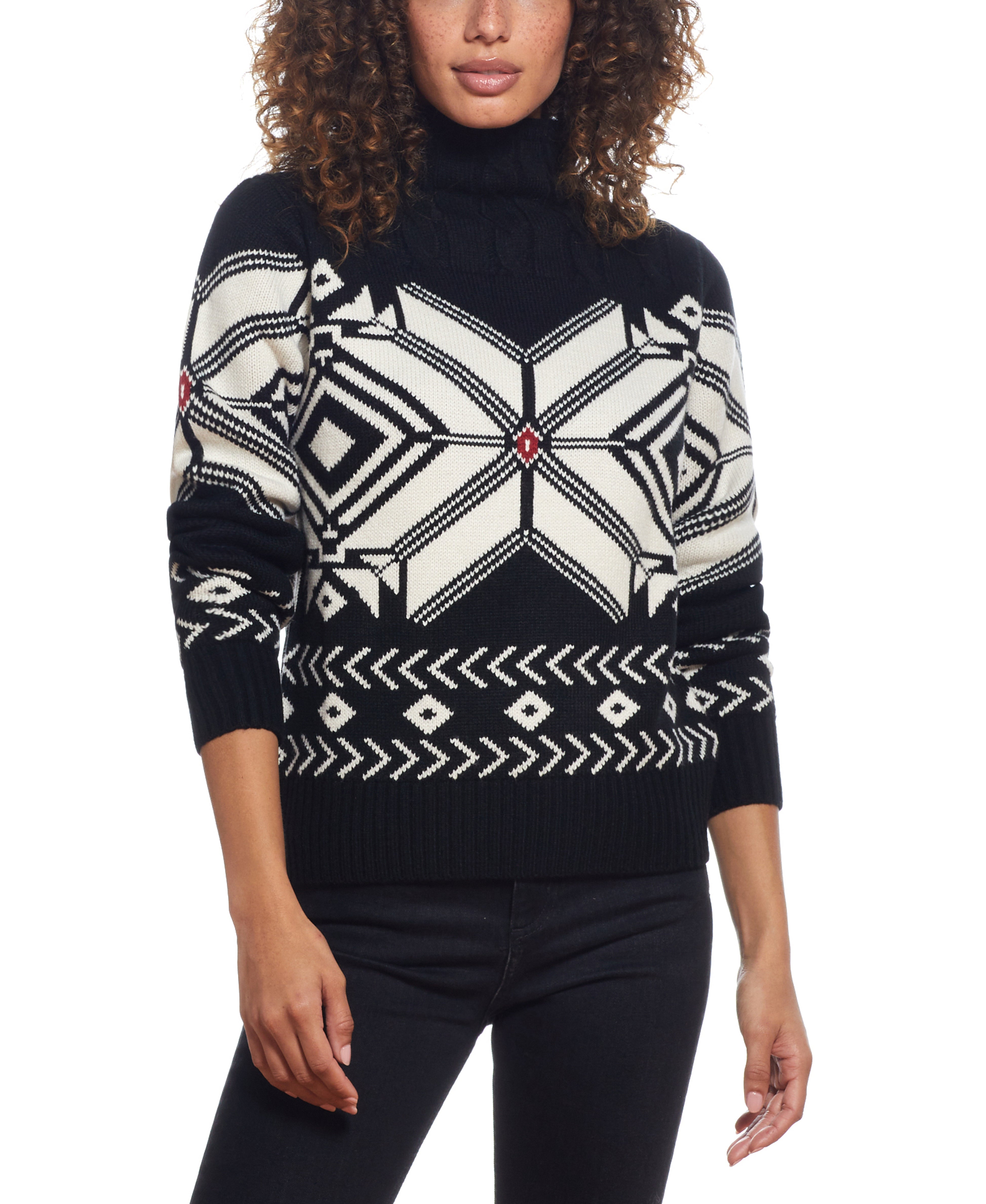 Large Snowflake Sweater In Black