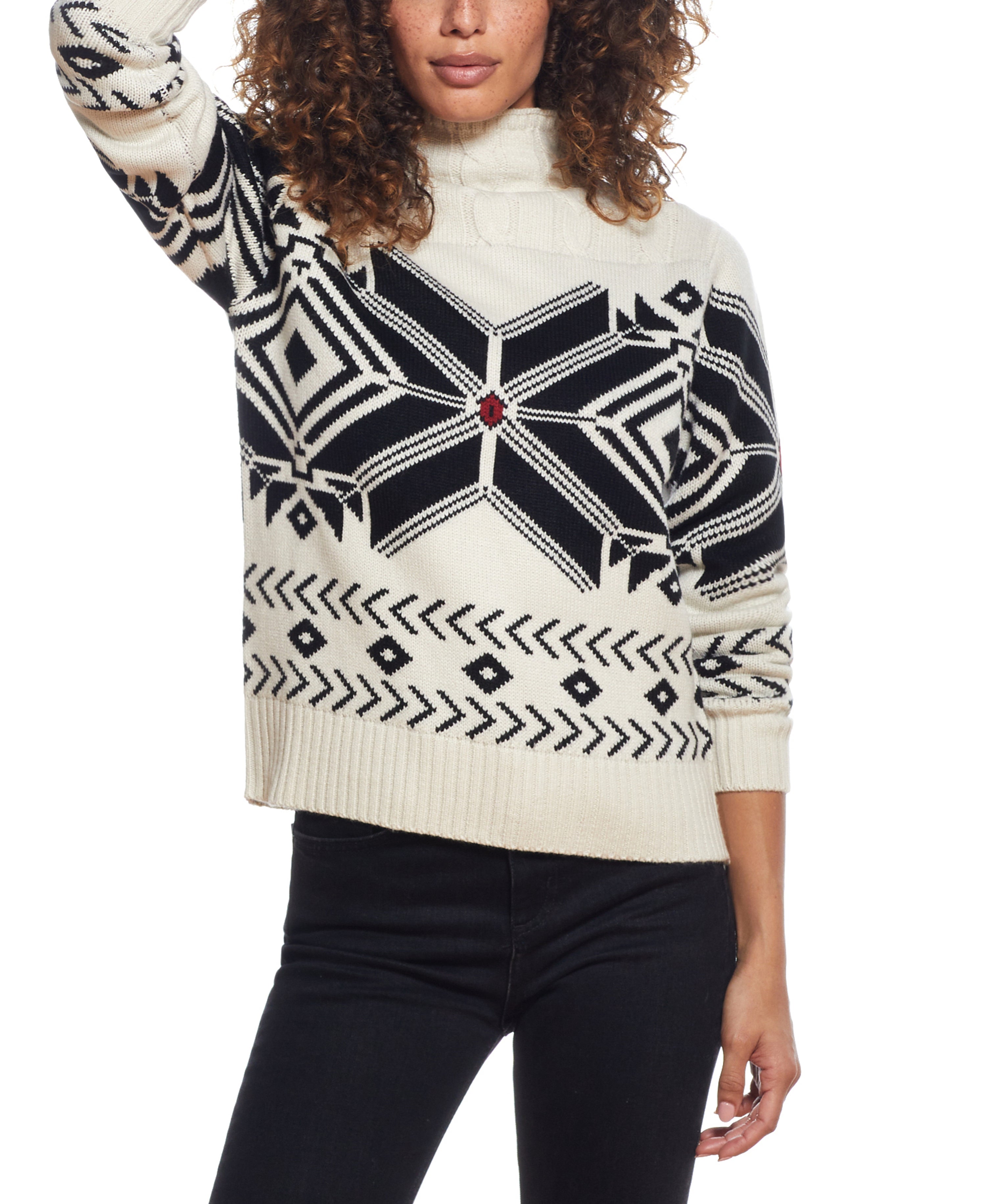 Large Snowflake Sweater in Ecru