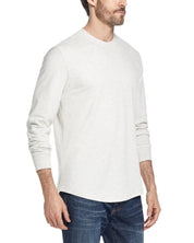 LONG SLEEVE BRUSHED CREW IN OATMEAL