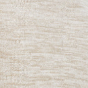 Close-up texture of the fabric of FISHERMAN SHAWL SWEATER IN LIGHT KHAKI, showcasing the light khaki color and weave.