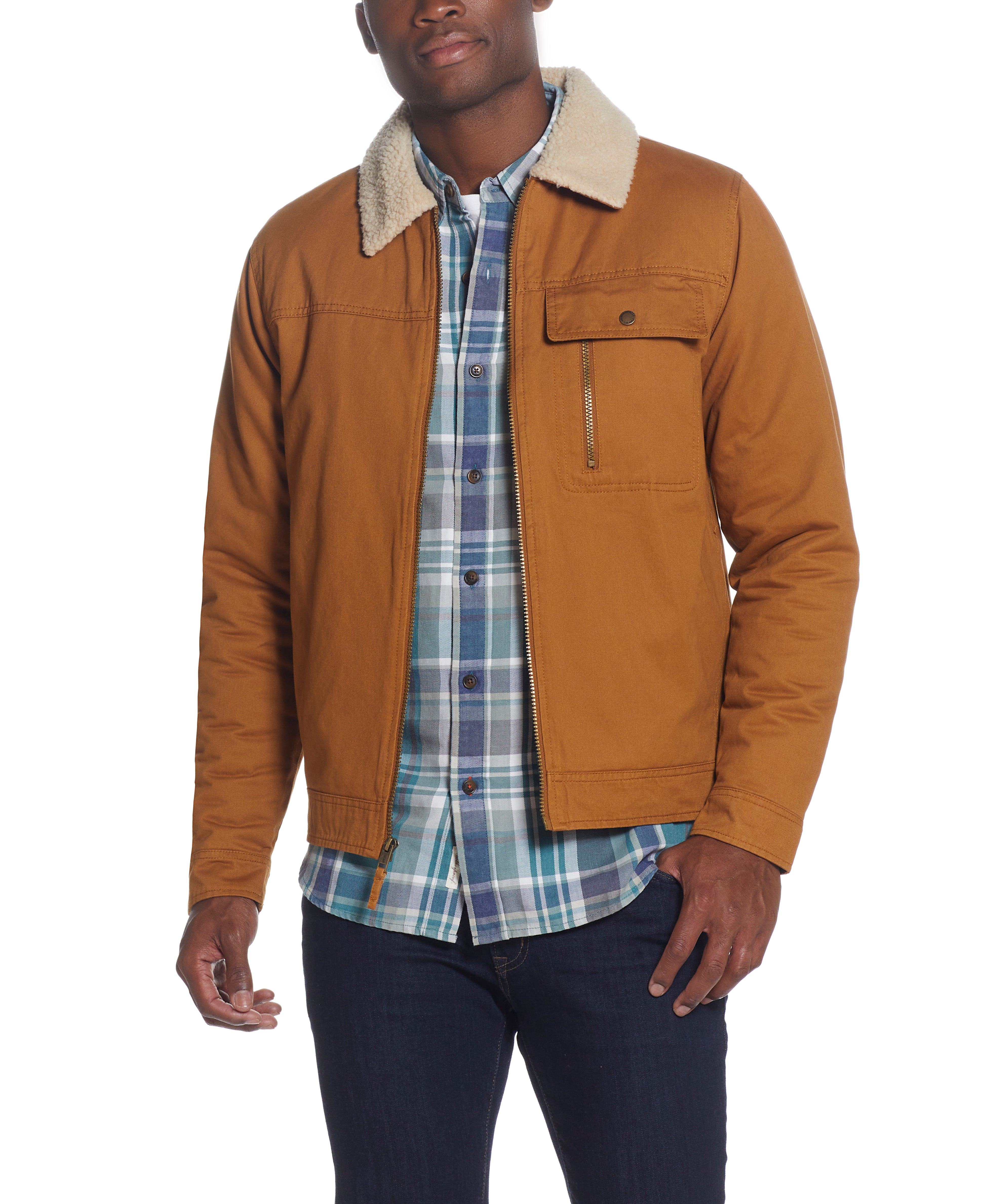 Twill Trucker Jacket In Caramel