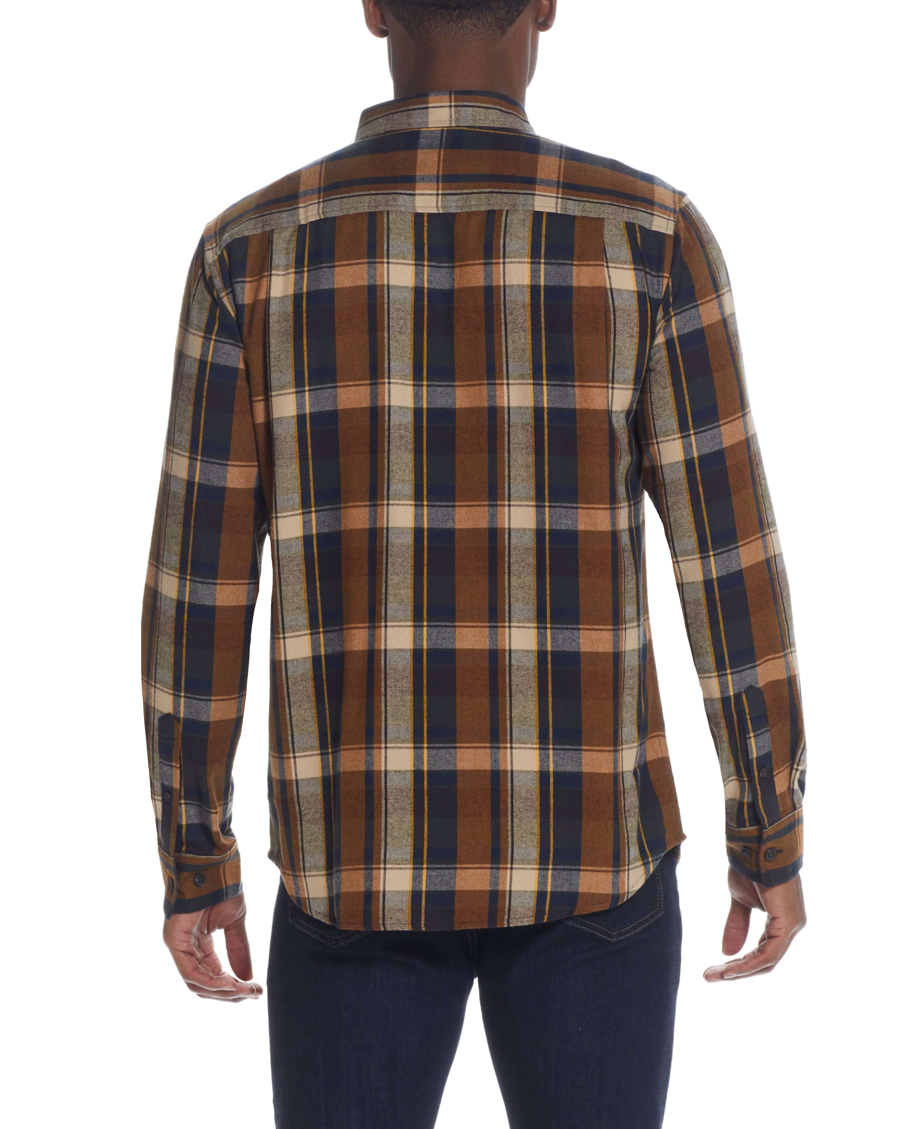 Long Sleeve brushed flannel Shirt IN SEA TURTLE