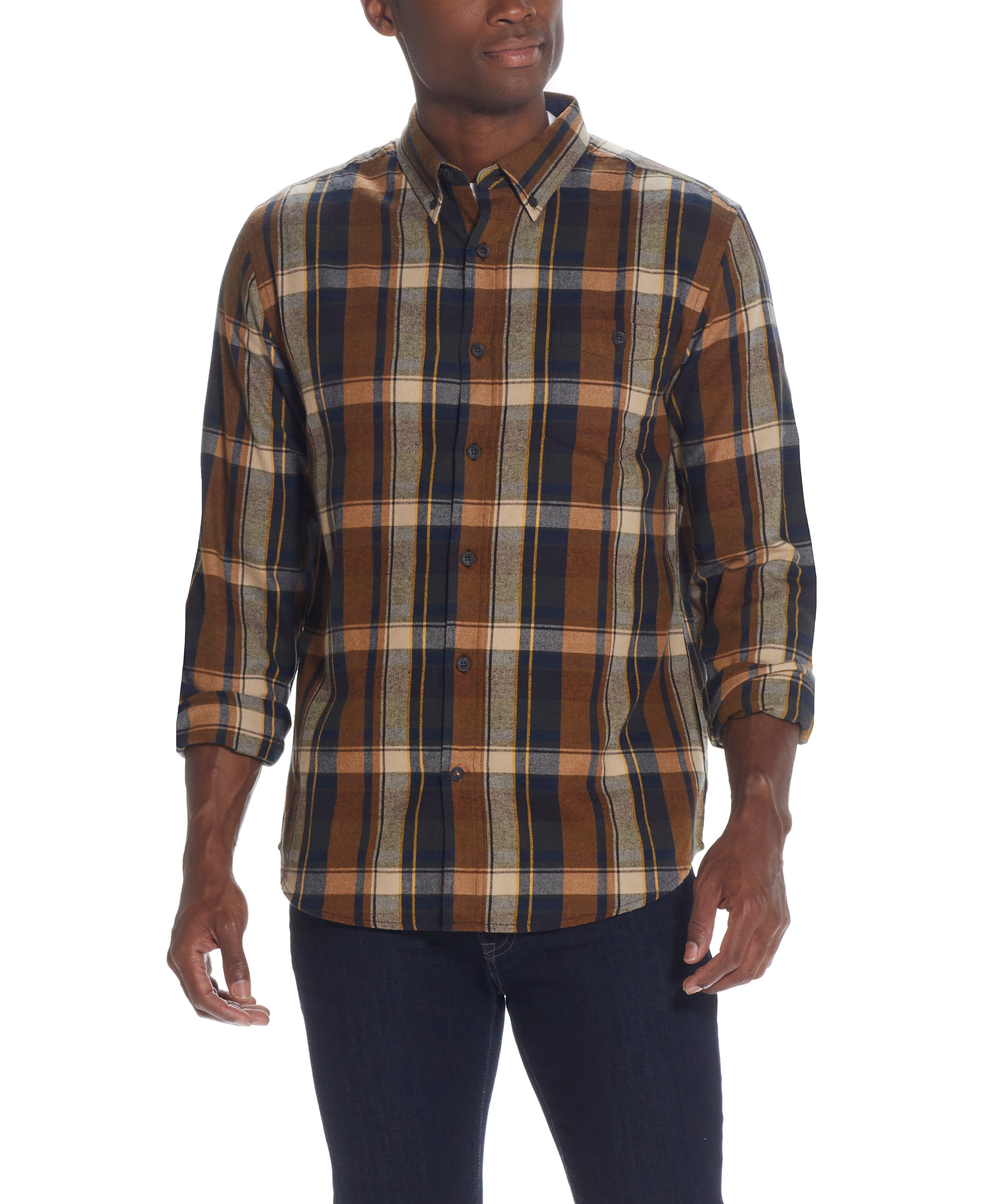 Long Sleeve brushed flannel Shirt IN SEA TURTLE