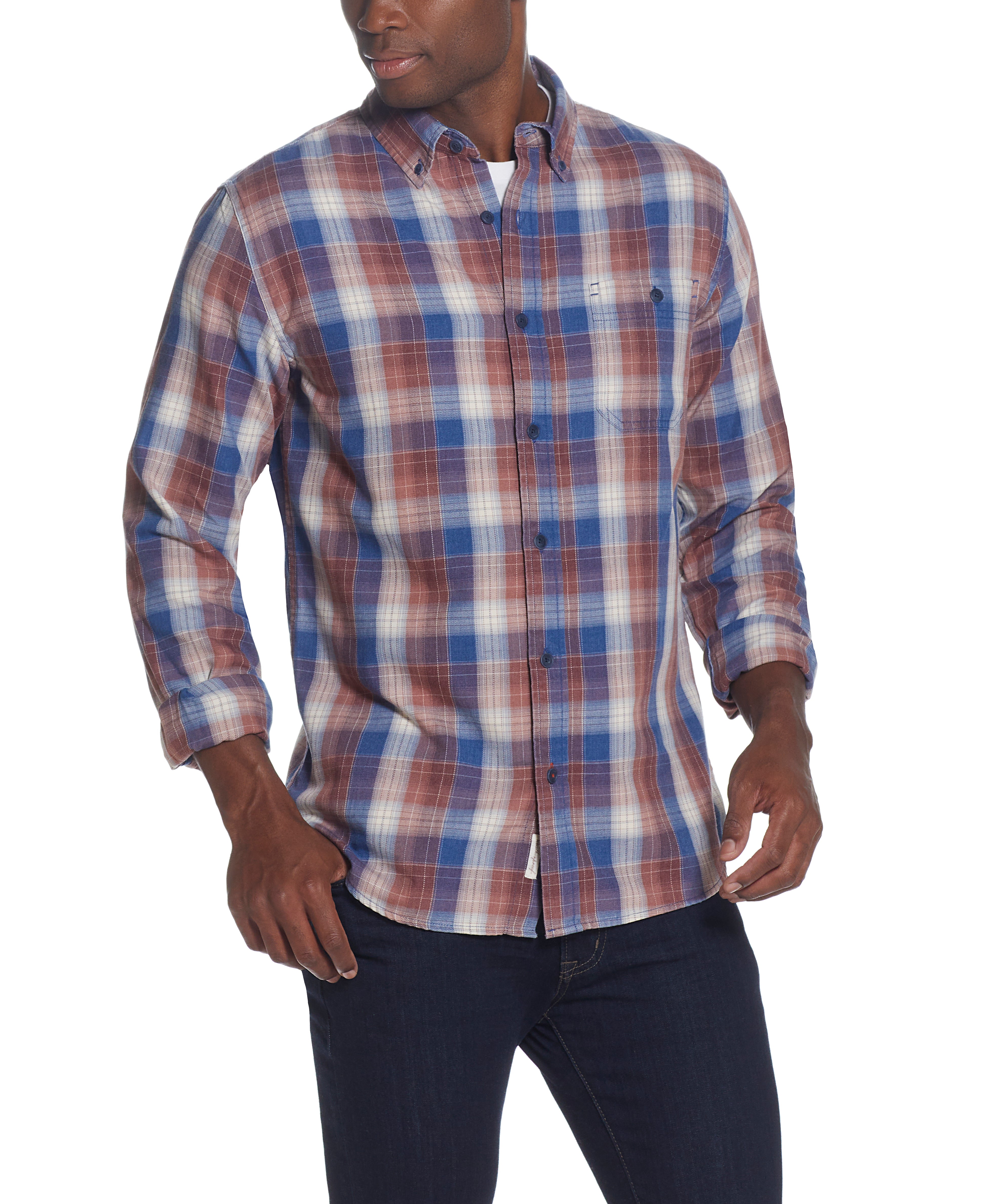 Super Soft Flannel Button Down In Cedarwood