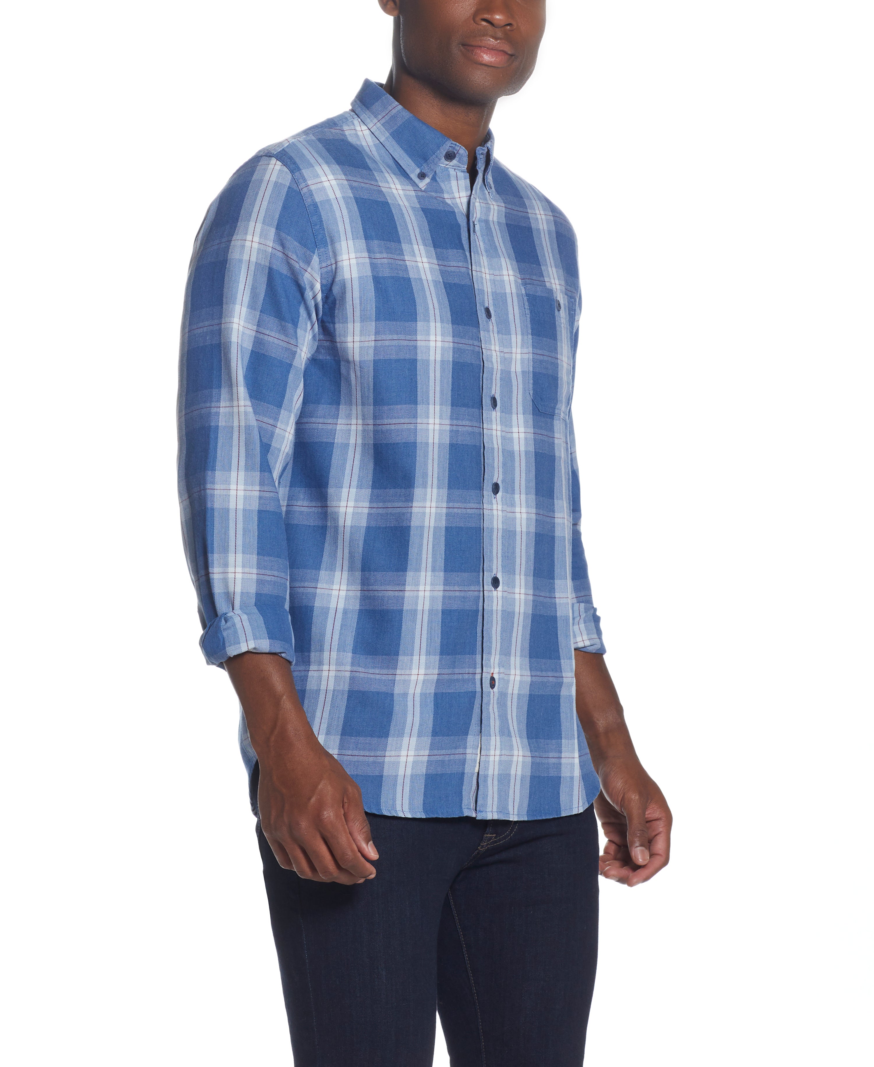 SUPER SOFT FLANNEL BUTTON DOWN IN DUTCH BLUE