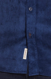 Stretch Corduroy Shirt In Navy