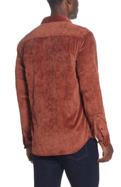 Stretch Corduroy Shirt In Smoked Paprika