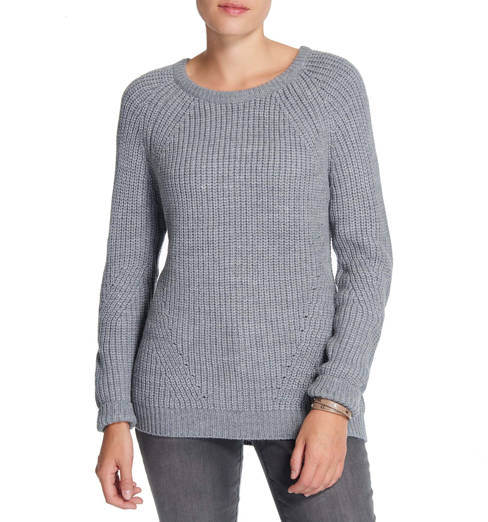 Diamond Crew Sweater Grey Heather