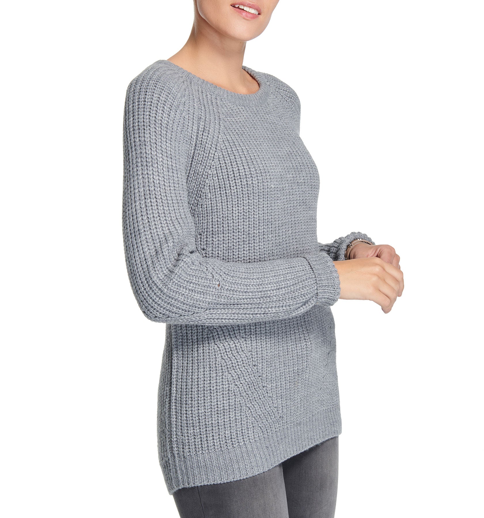 Diamond Crew Sweater Grey Heather