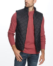 Diamond Quilted Vest in Black