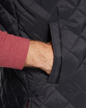 Diamond Quilted Vest in Black