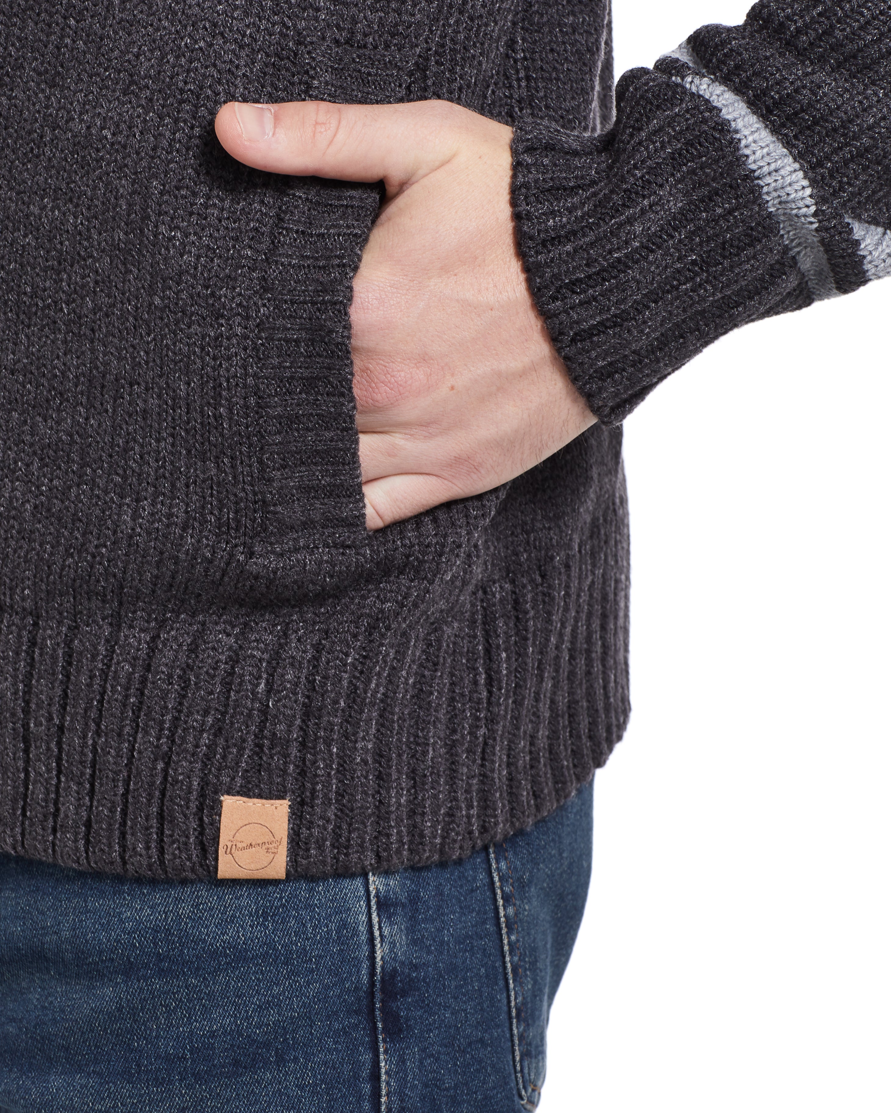 Snowflake Cardigan Sweater in Charcoal Heather