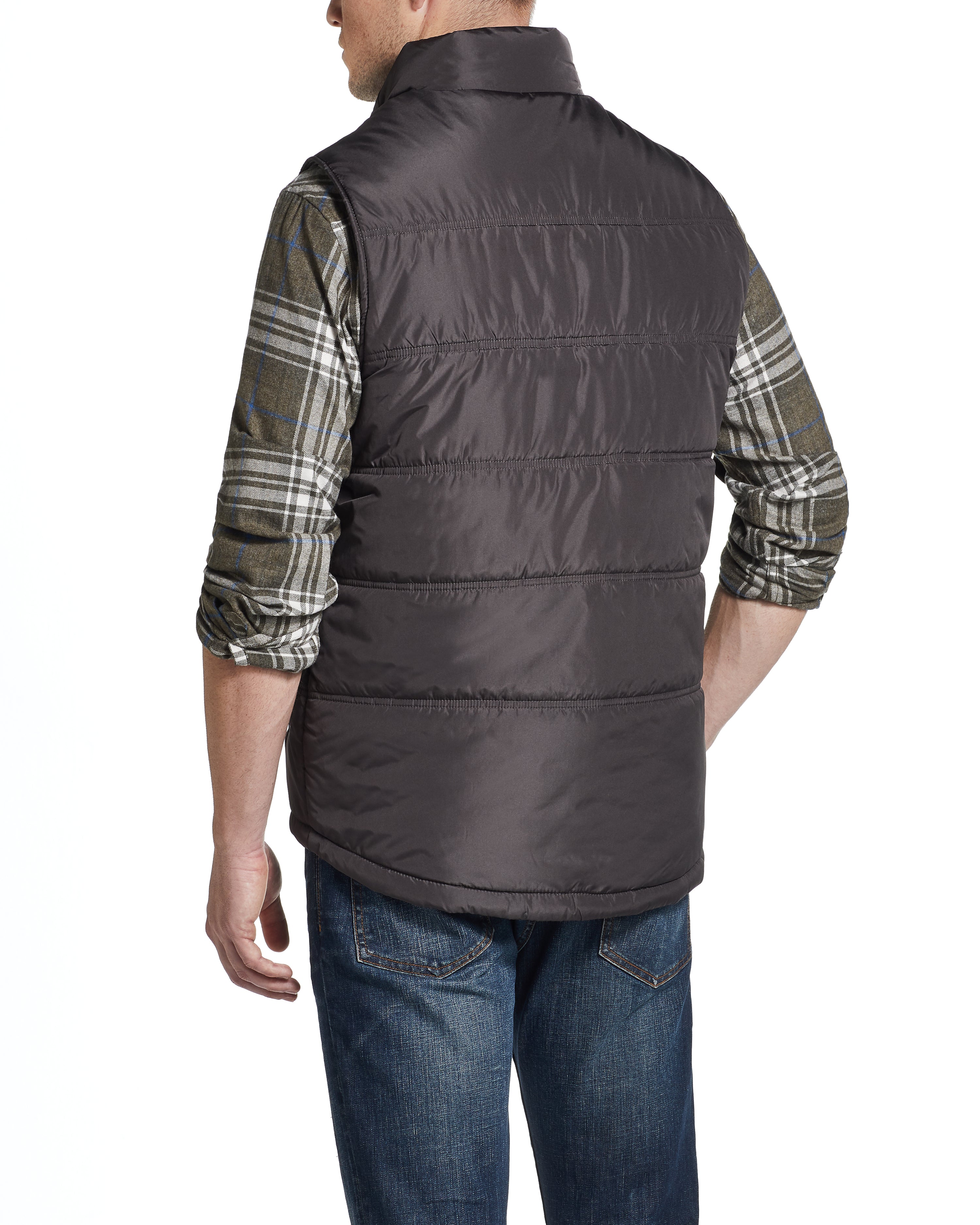 Puffer Vest in Asphalt