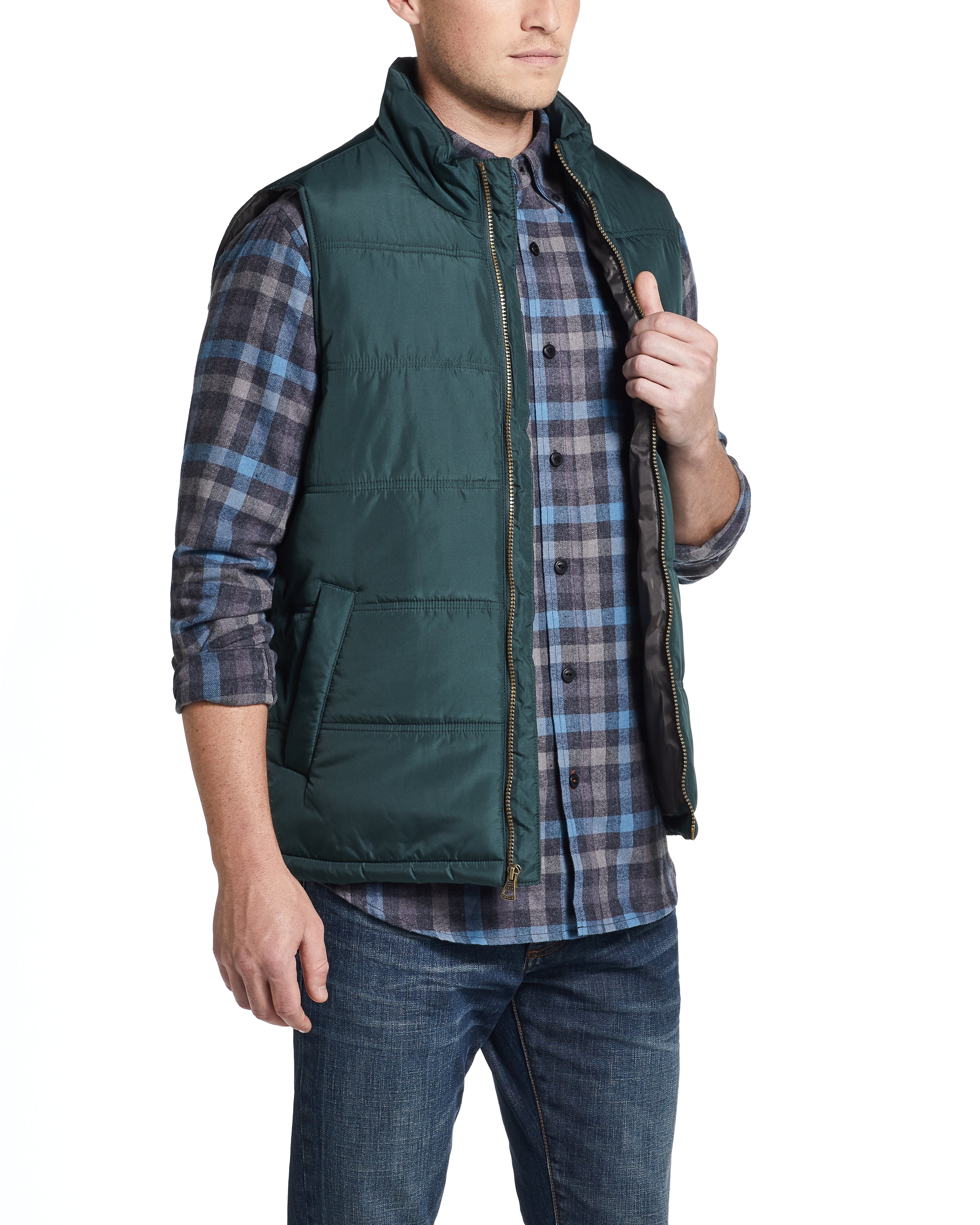 Puffer Vest in Green