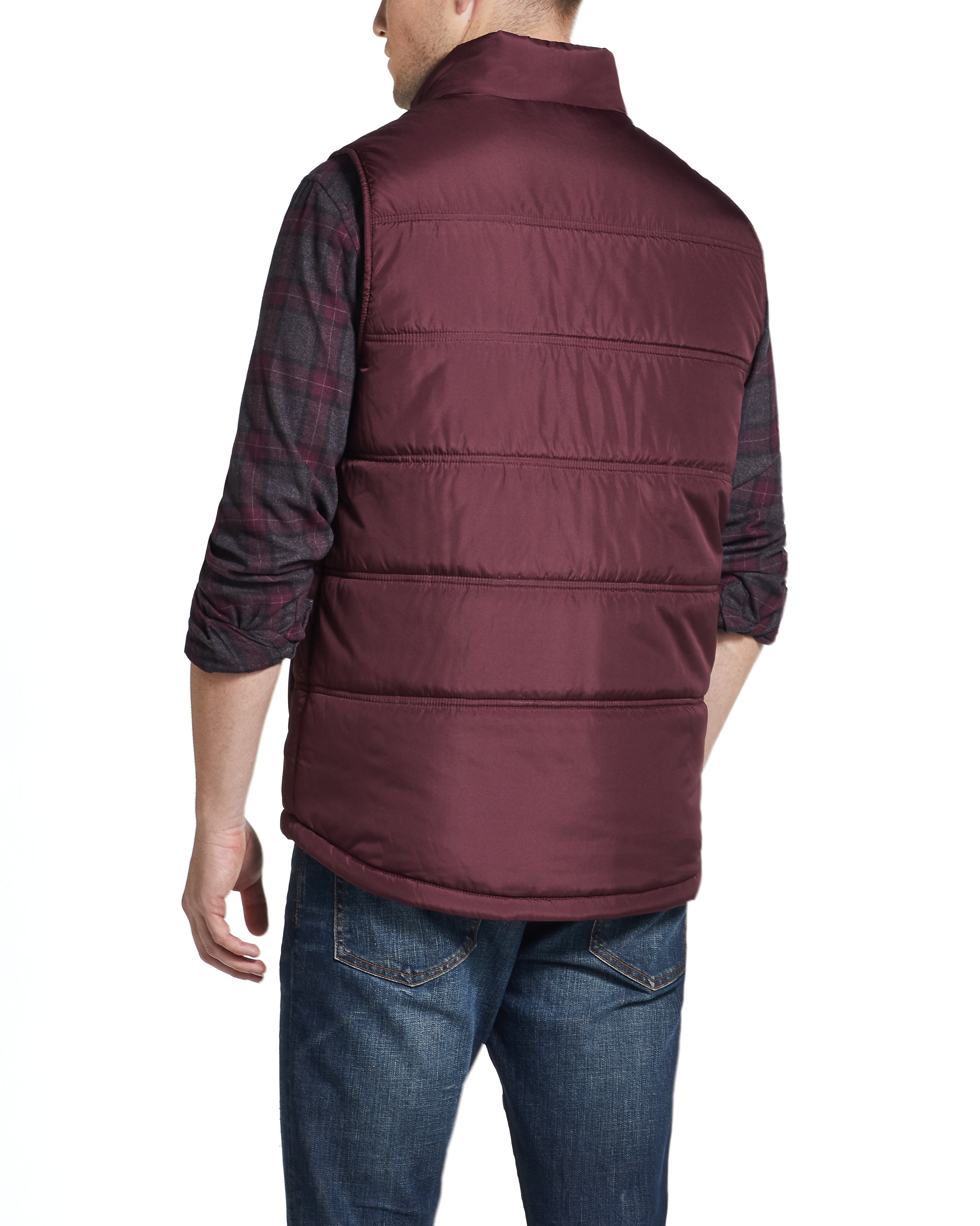 Puffer Vest in Windsor Wine