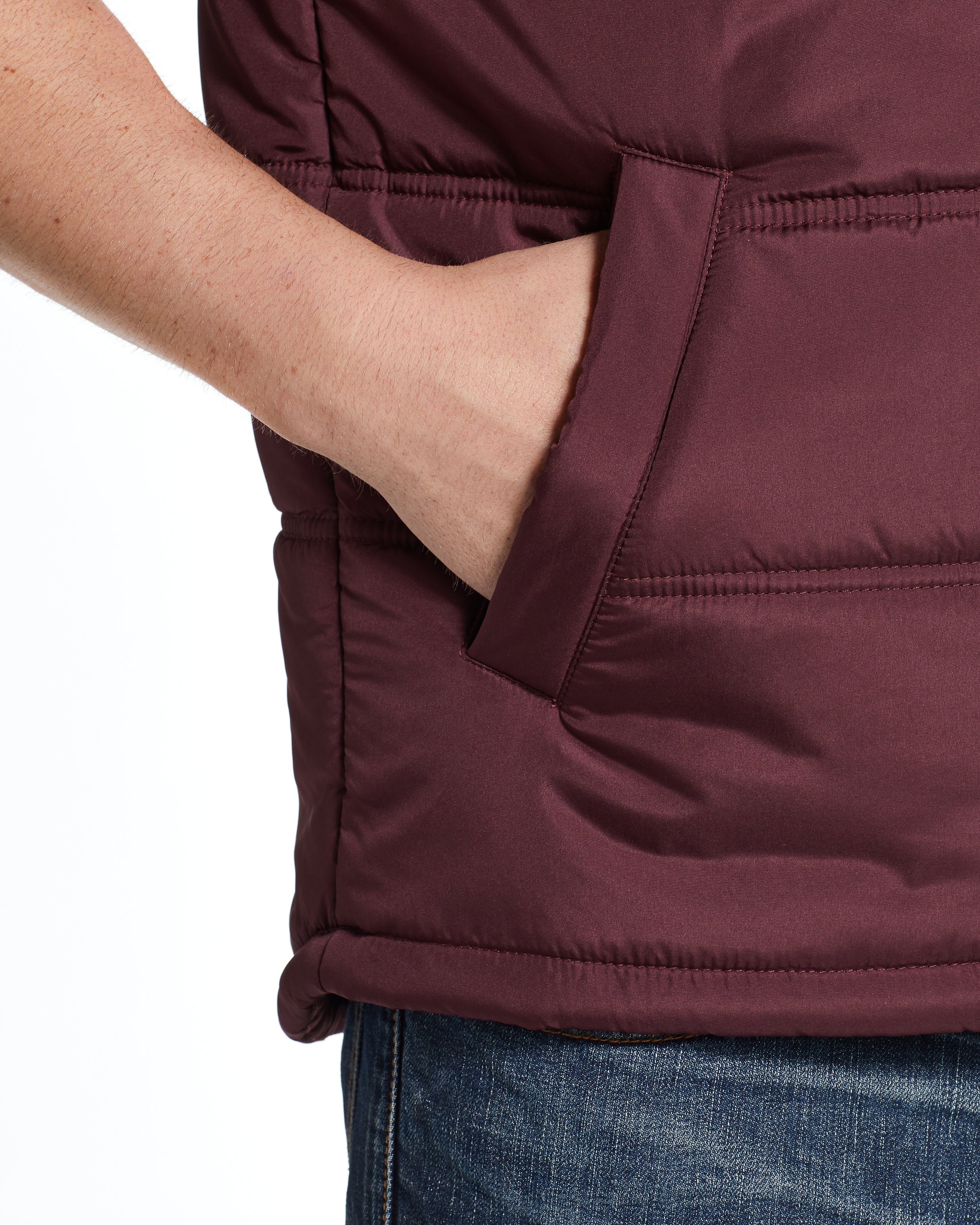 Puffer Vest in Windsor Wine