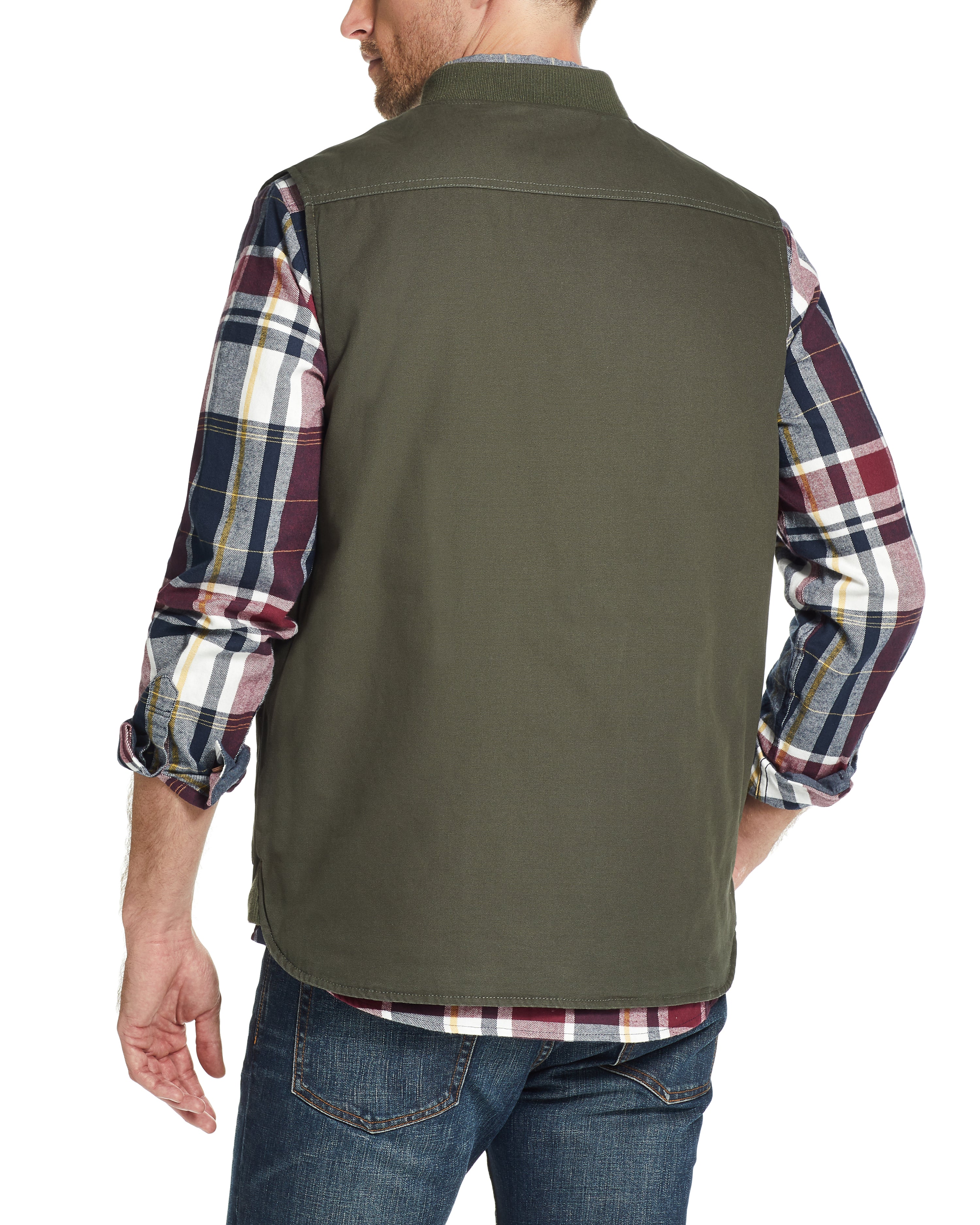 WEATHER WASH® CANVAS WORKWEAR VEST IN ROSIN
