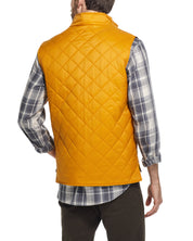 Diamond Quilted Vest In Inca Gold