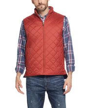 Diamond Quilted Vest in Red Ochre