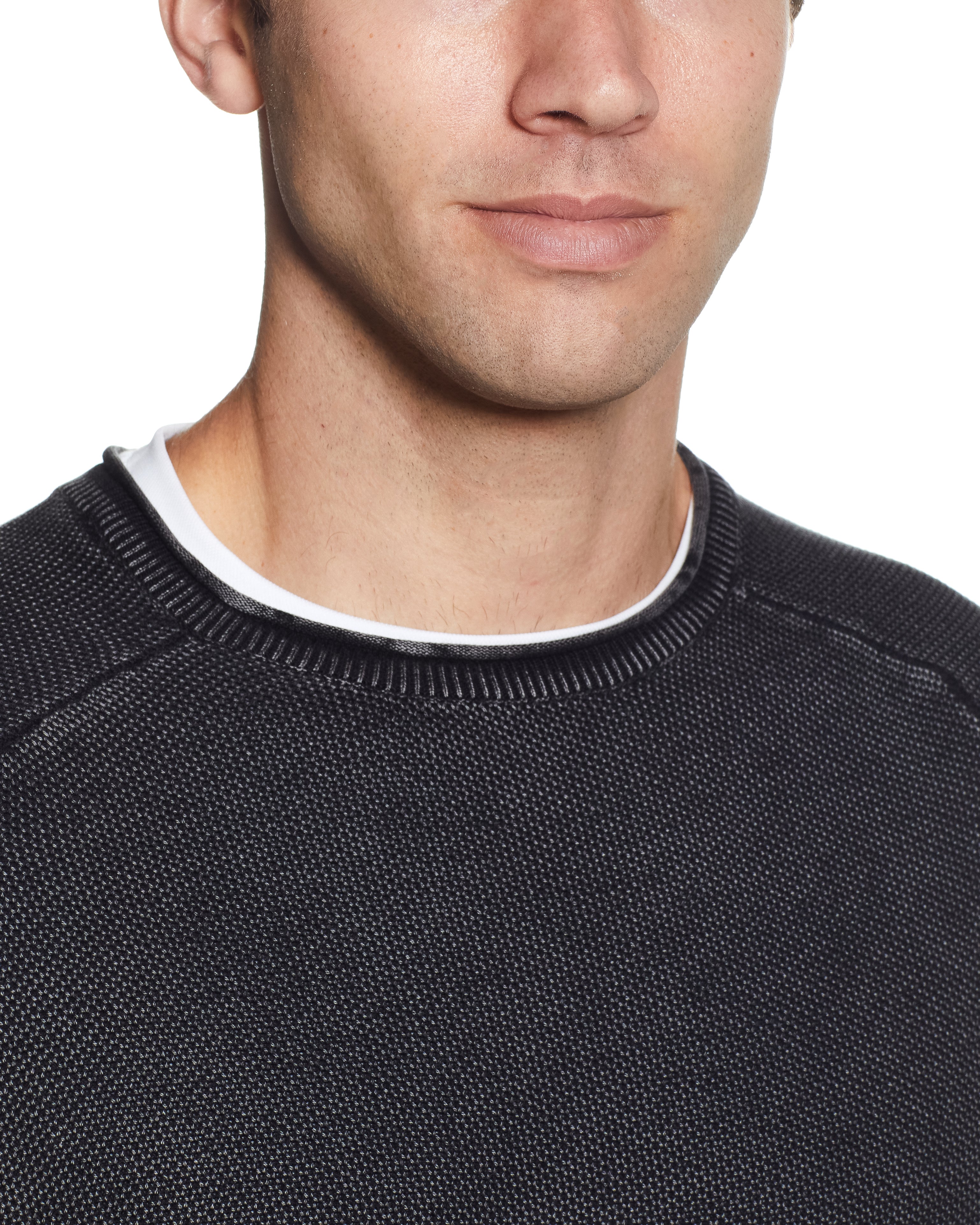 STONEWASH RAGLAN CREW IN EBONY | Sweaters | Weatherproof Vintage